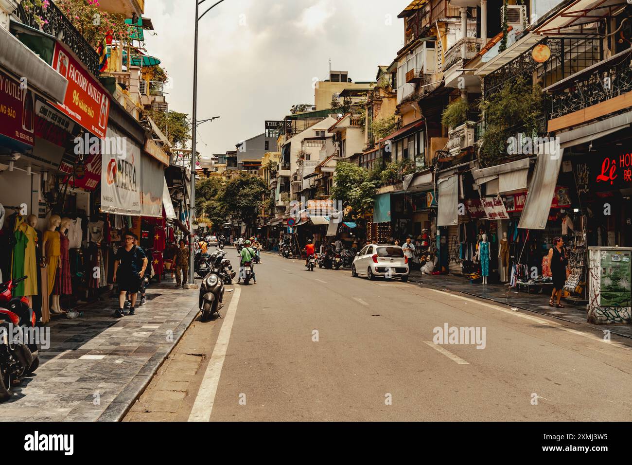 street scene in Hanoi Vietnam Stock Photo
