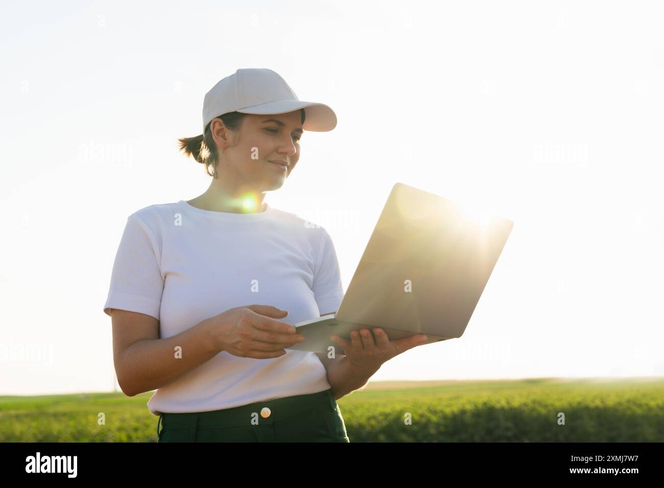 Business woman ai laptop hi-res stock photography and images - Alamy