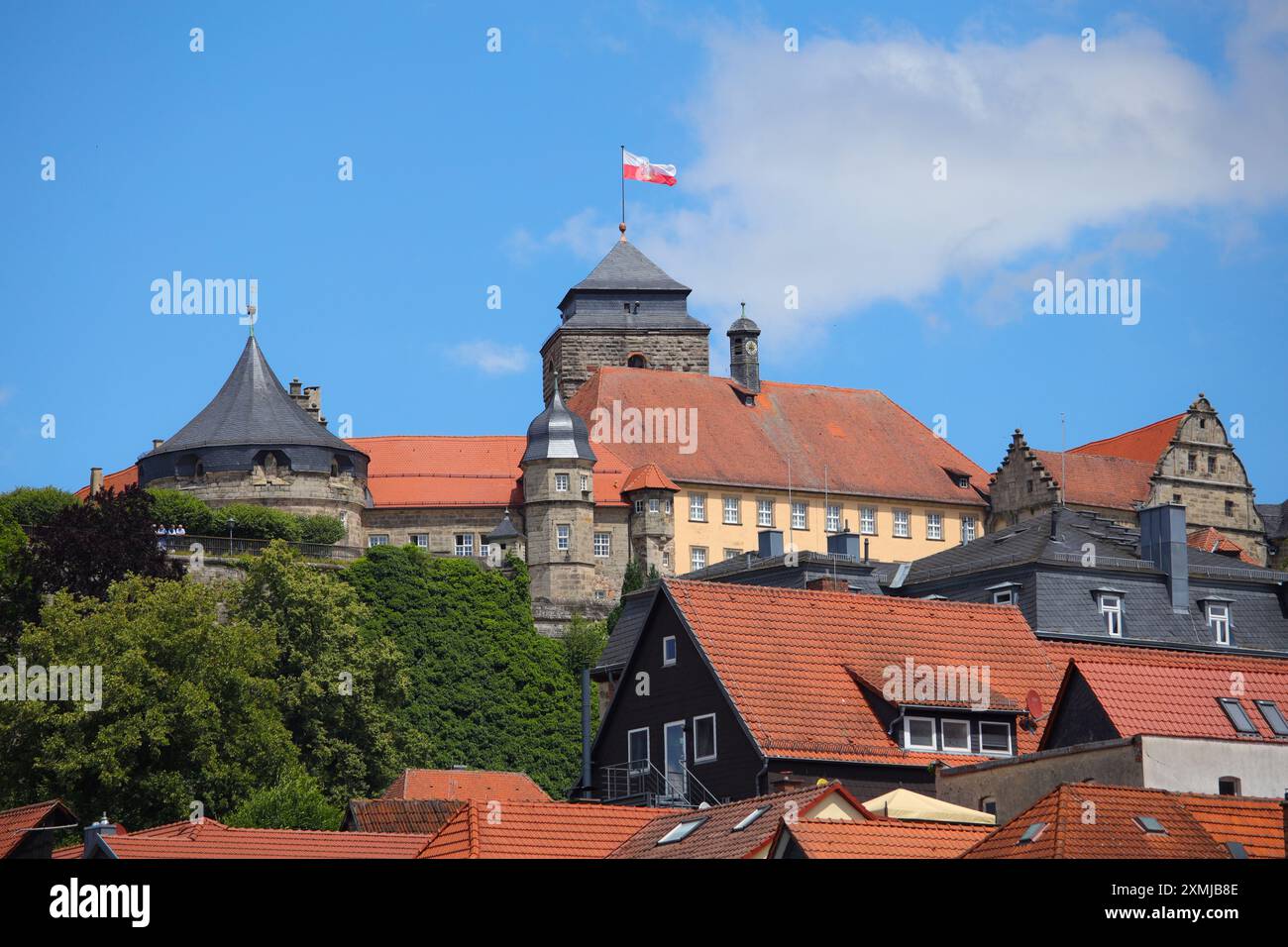 View at the Rosenberg Fortress Kronach - Germany Stock Photo