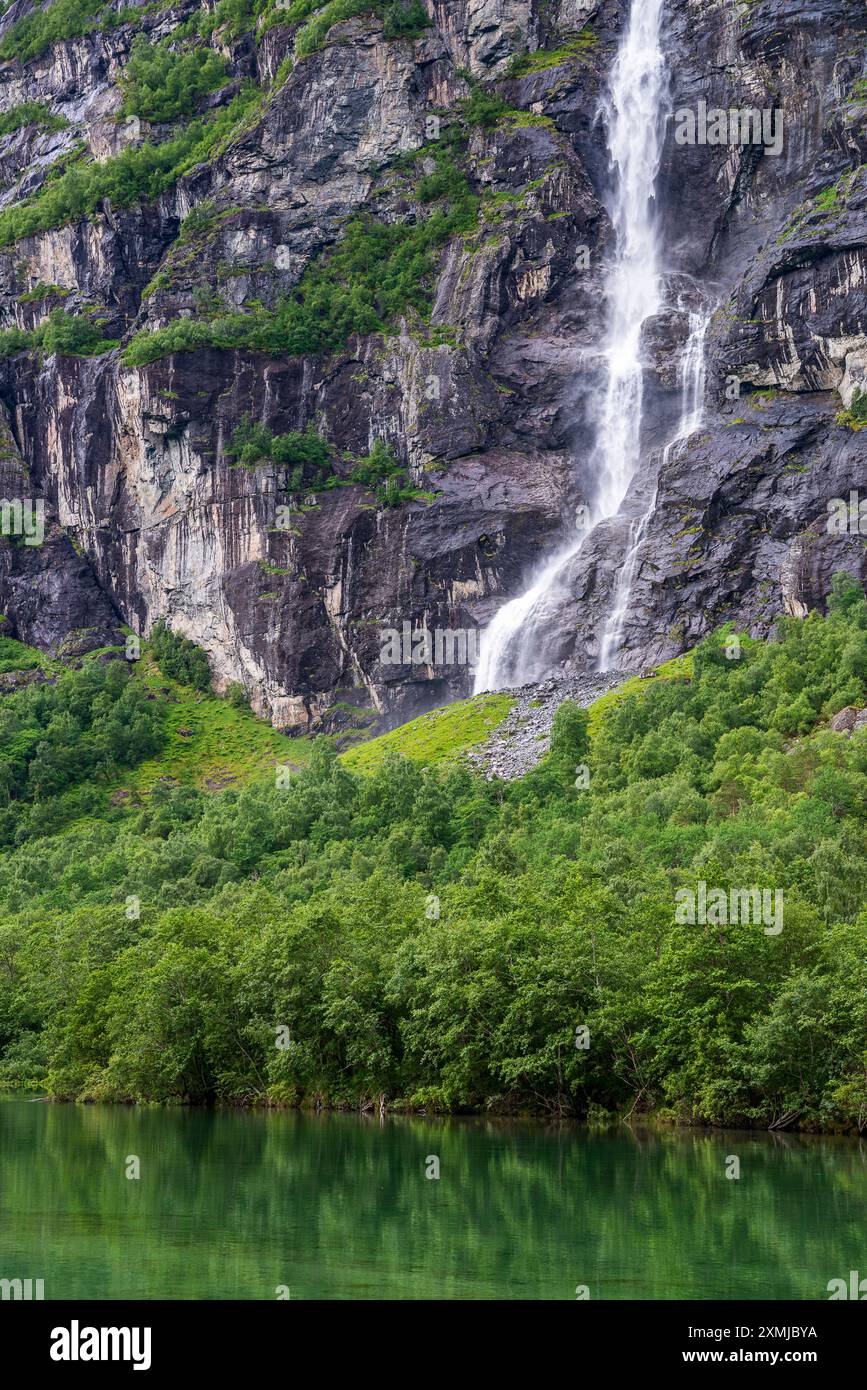 Breathtaking Waterfalls of the Rauma River in Åndalsnes, Norway Stock ...