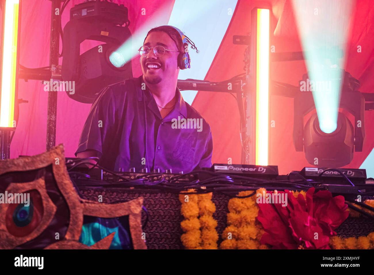 Lulworth, UK. 27th July, 2024. British DJ Aidan Hammond, son of TV ...