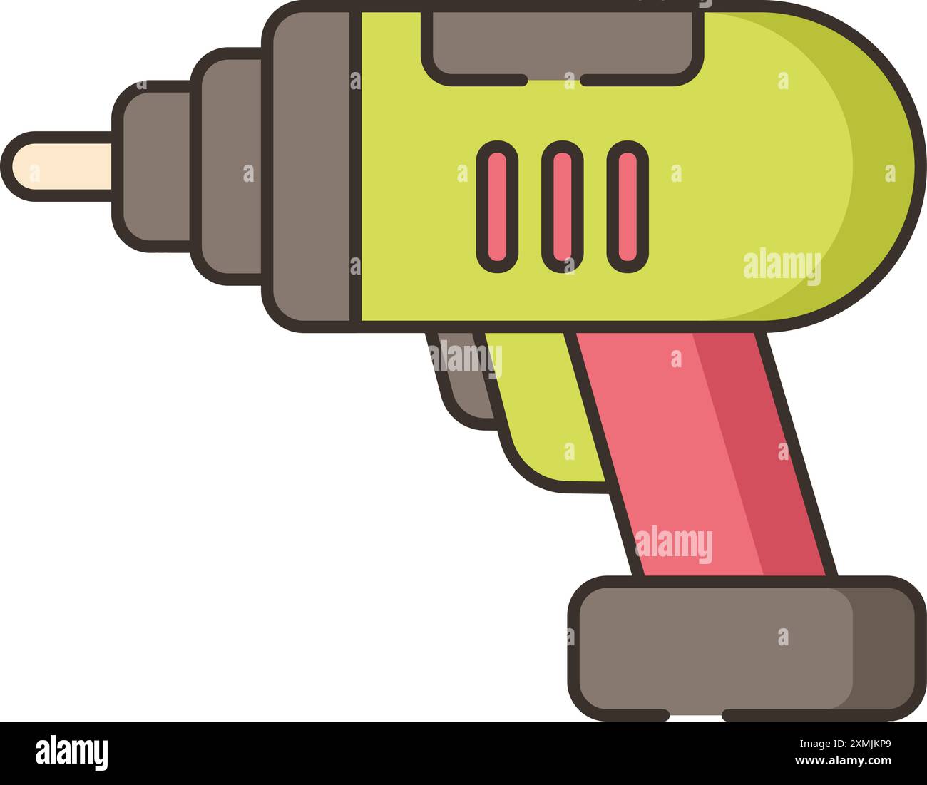 Cordless Drill Tool Icon Stock Vector
