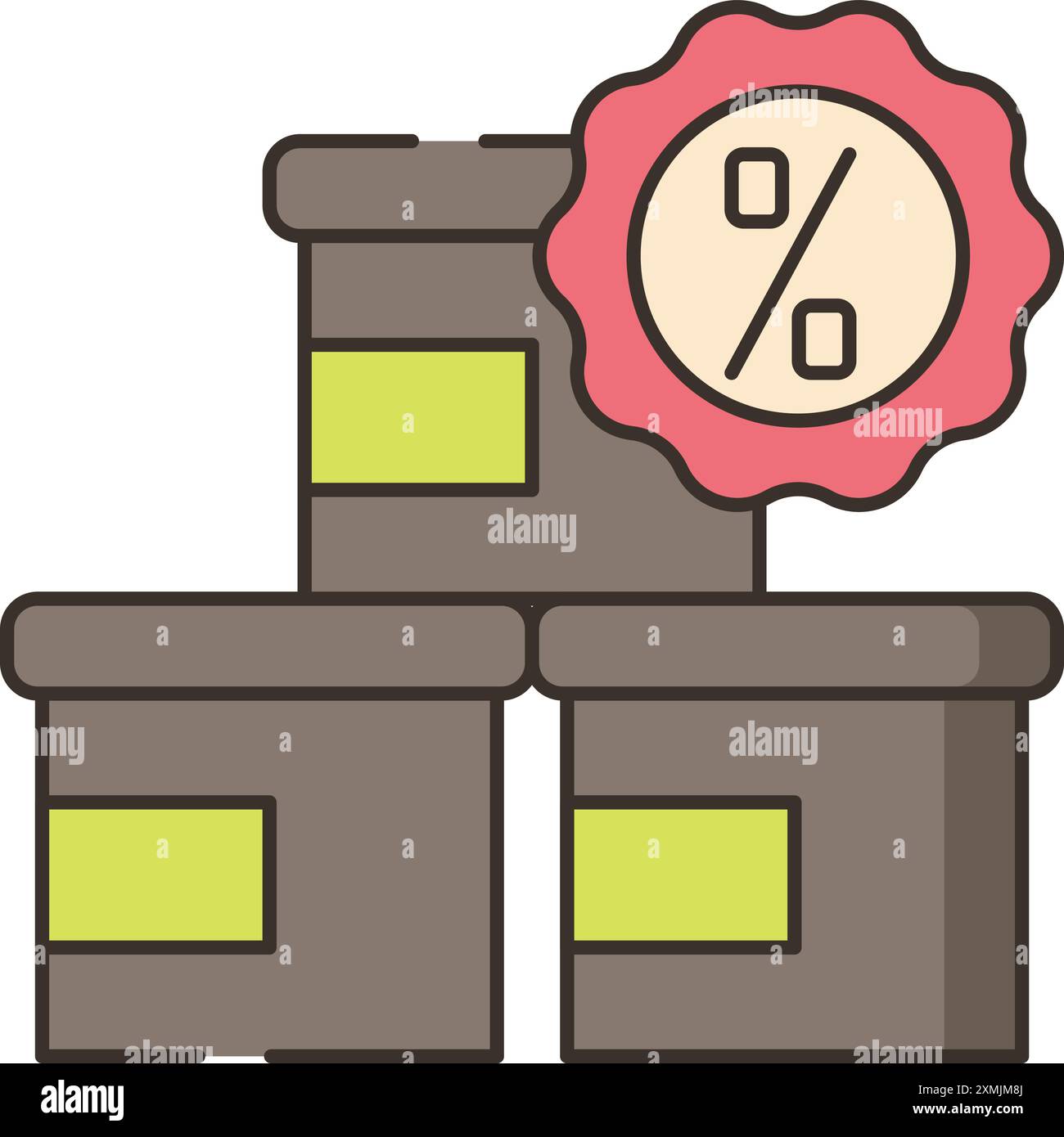Discounted Material Icon Stock Vector