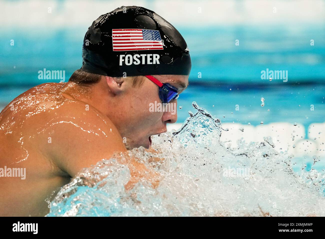 Carson Foster Fly Carson Foster, of the United States, competes in the men's 400-meter ...
