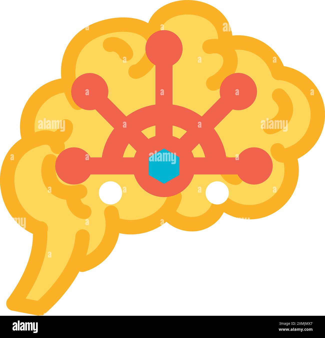 Brain Activity Action Control Stock Vector
