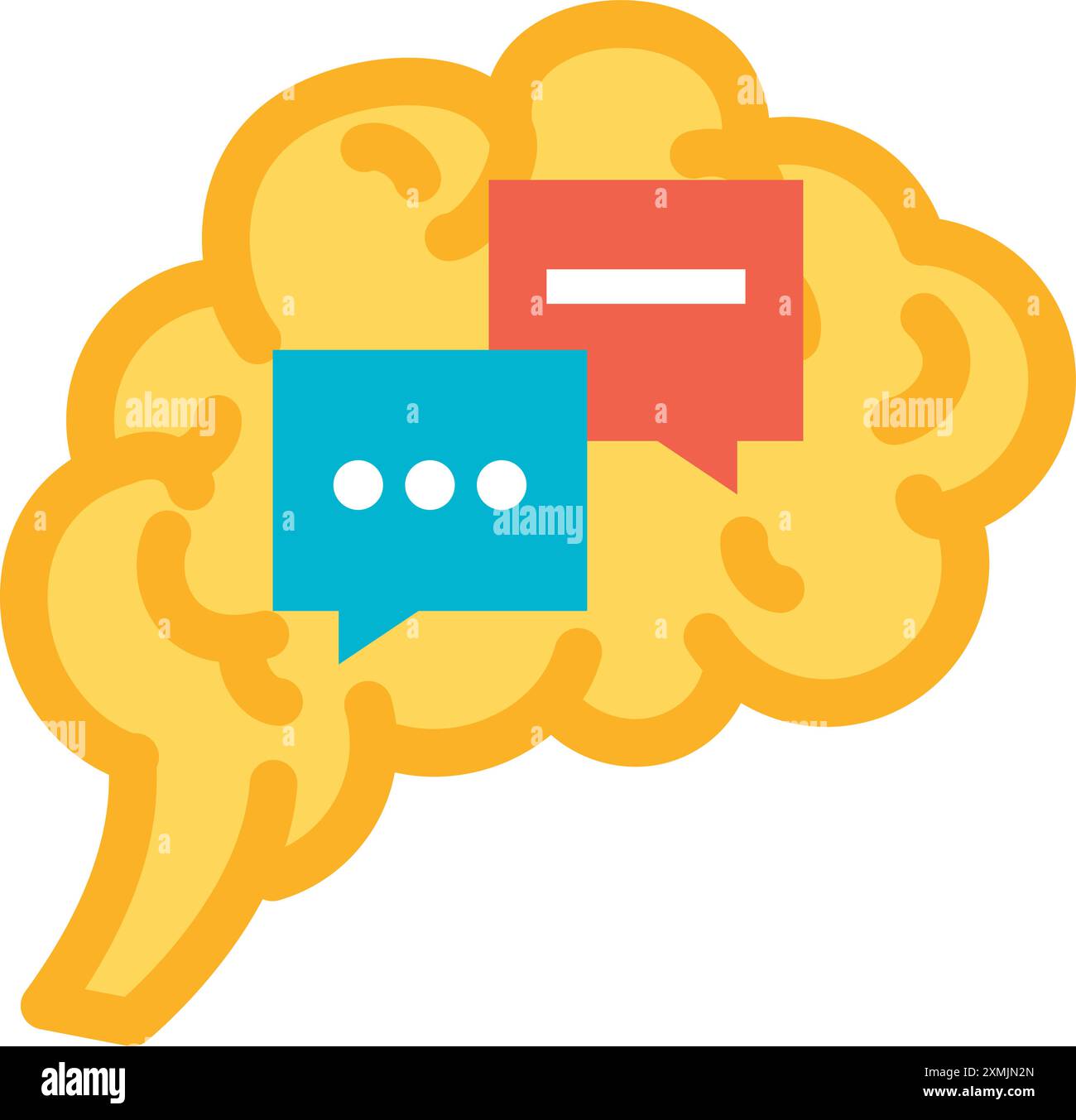 Brain Activity Action Communication Stock Vector