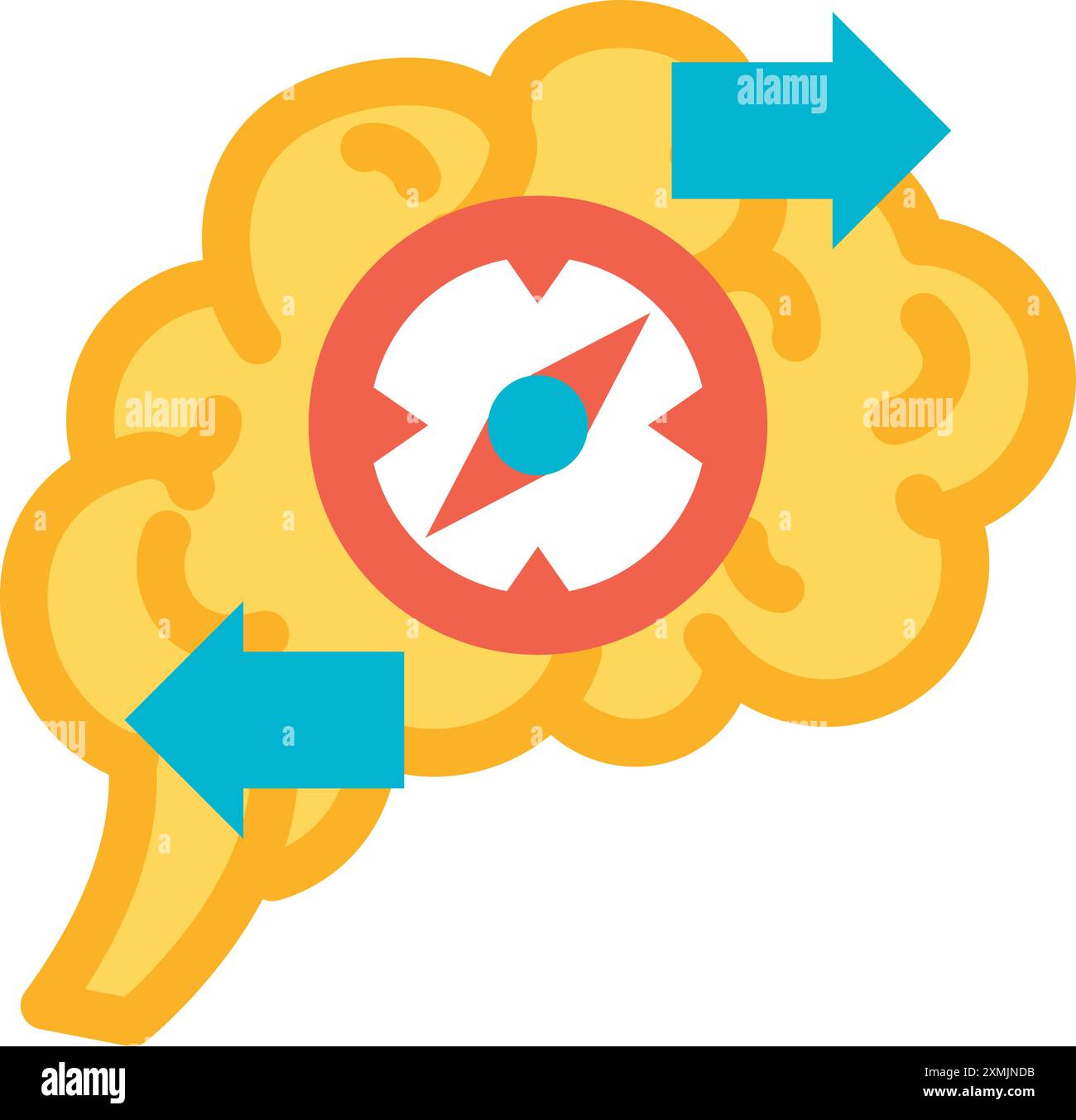 Brain Activity Action Solution Stock Vector