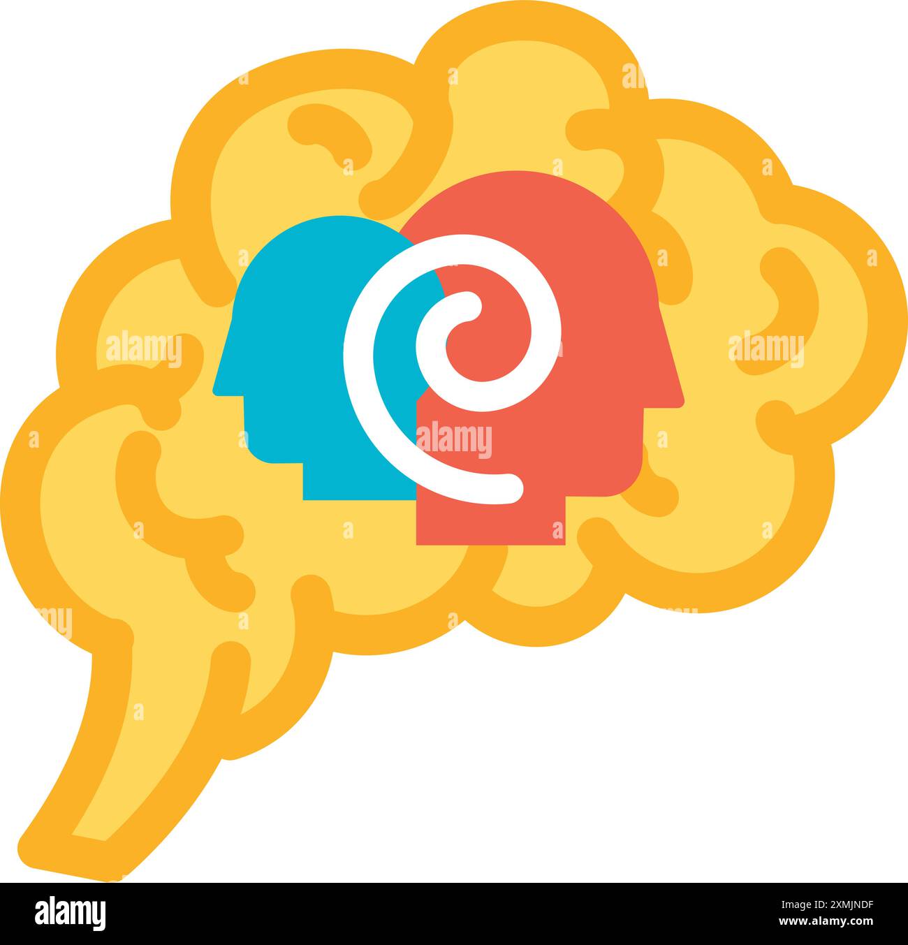 Brain Activity Action Psychology Stock Vector