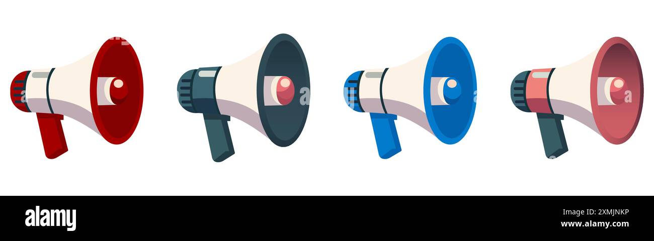 Megaphone icons hi-res stock photography and images - Alamy
