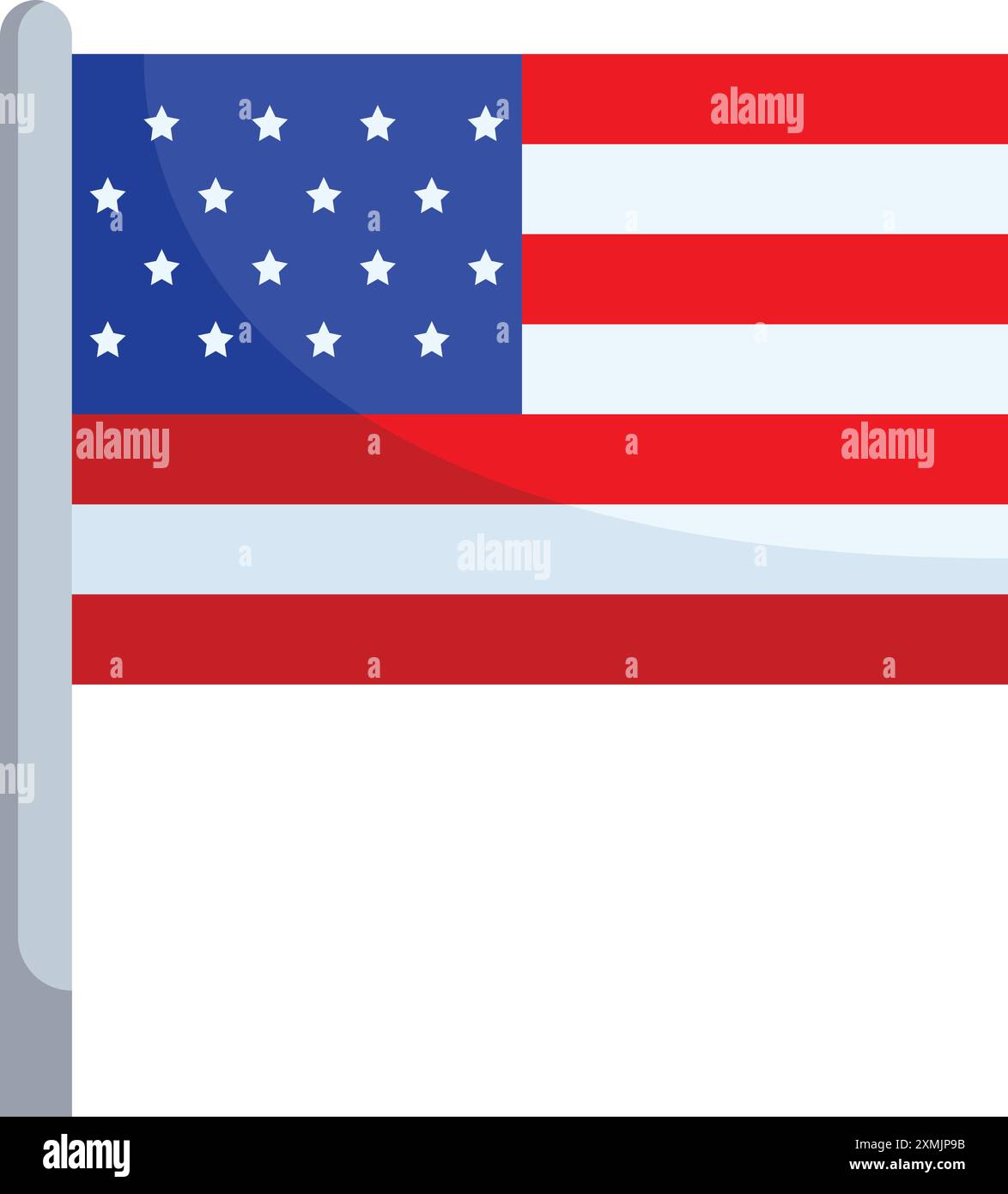 4th July Flag Stock Vector