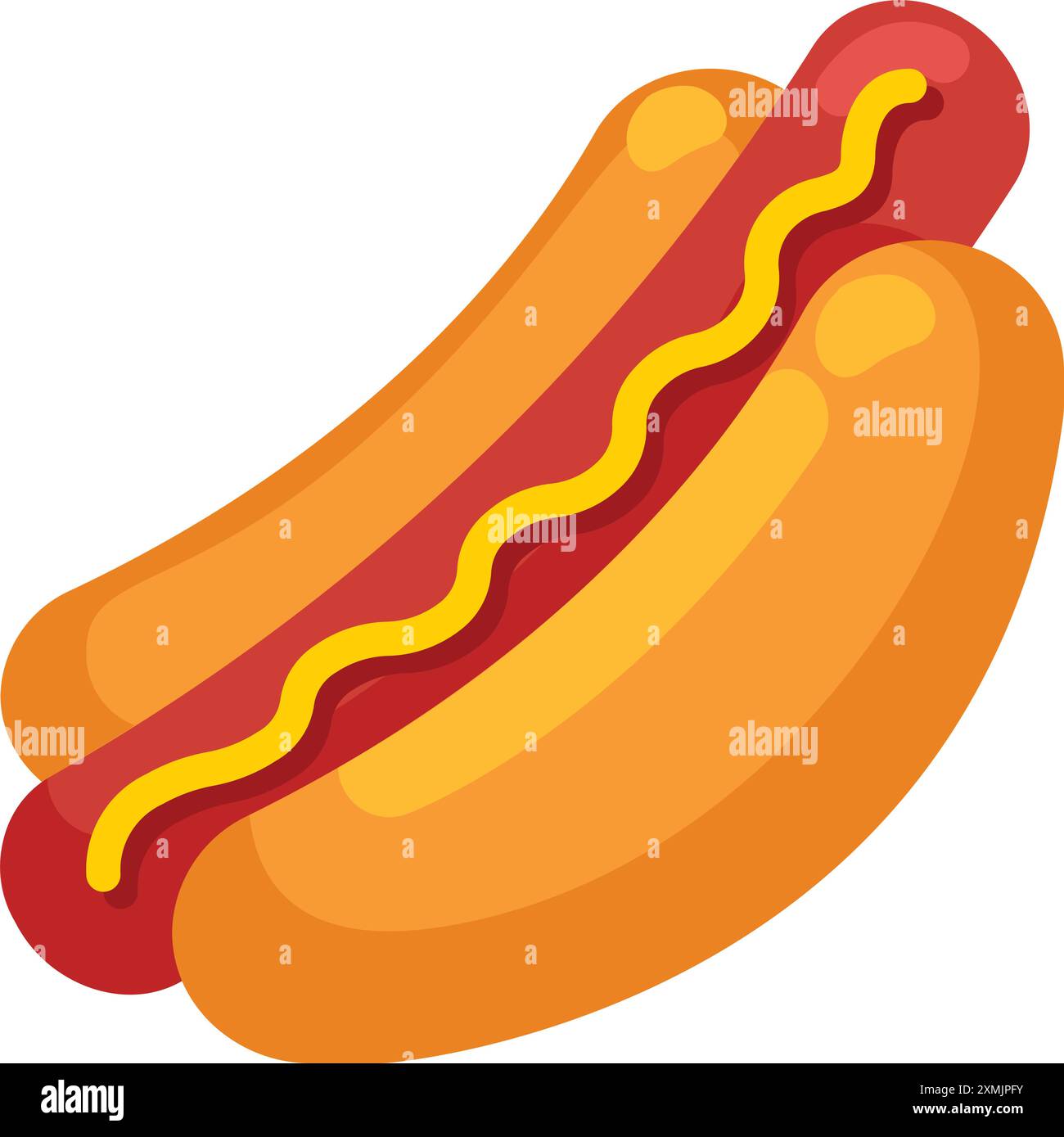 4th July Hot Dog Stock Vector