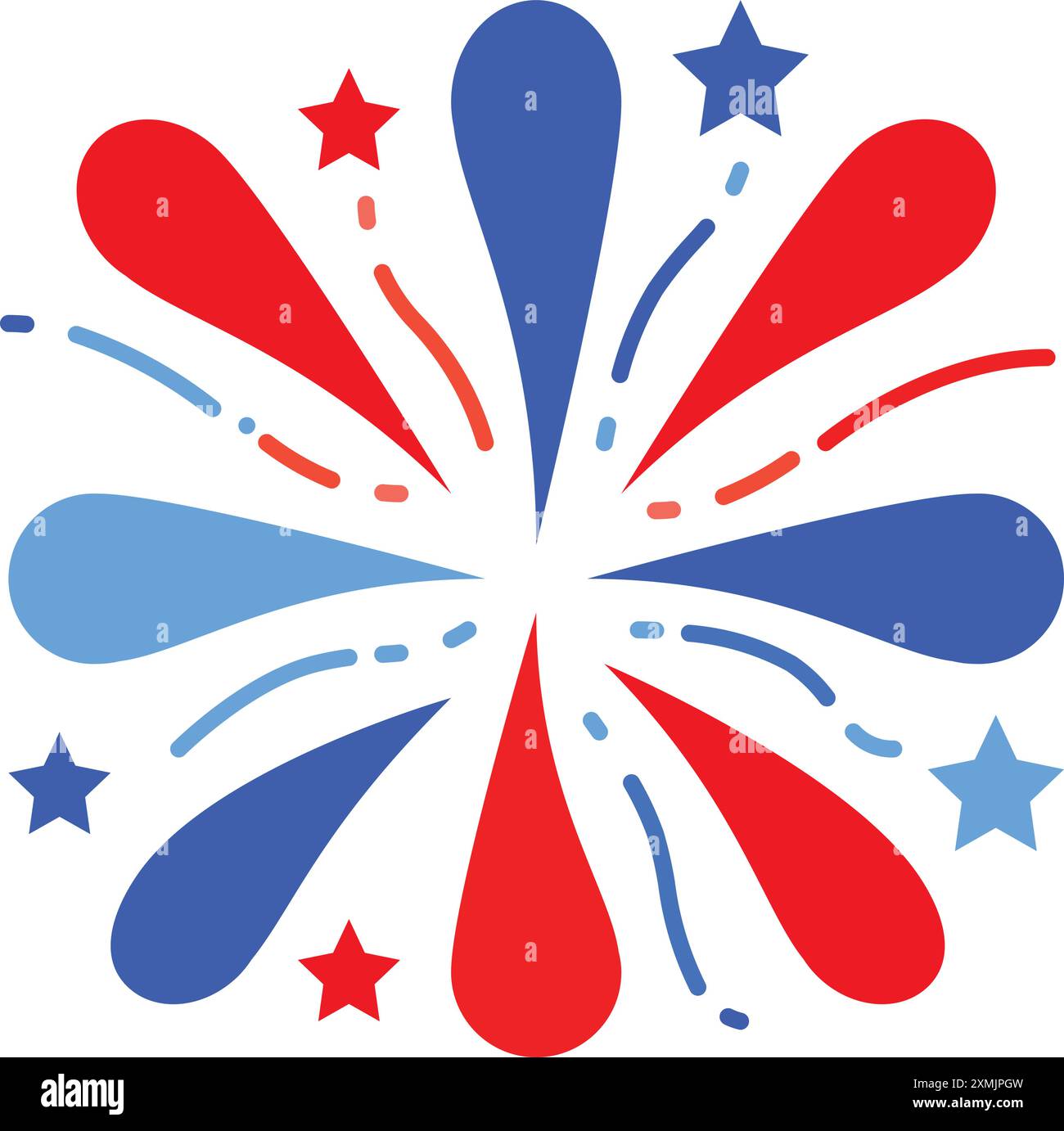 4th July Firework Stock Vector