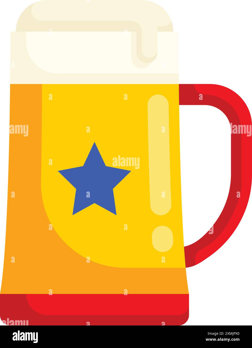 4th July Beer Mug Stock Vector