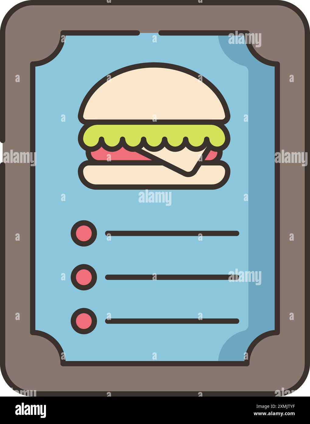 Burger Menu Web Icon Stock Vector Image & Art - Alamy