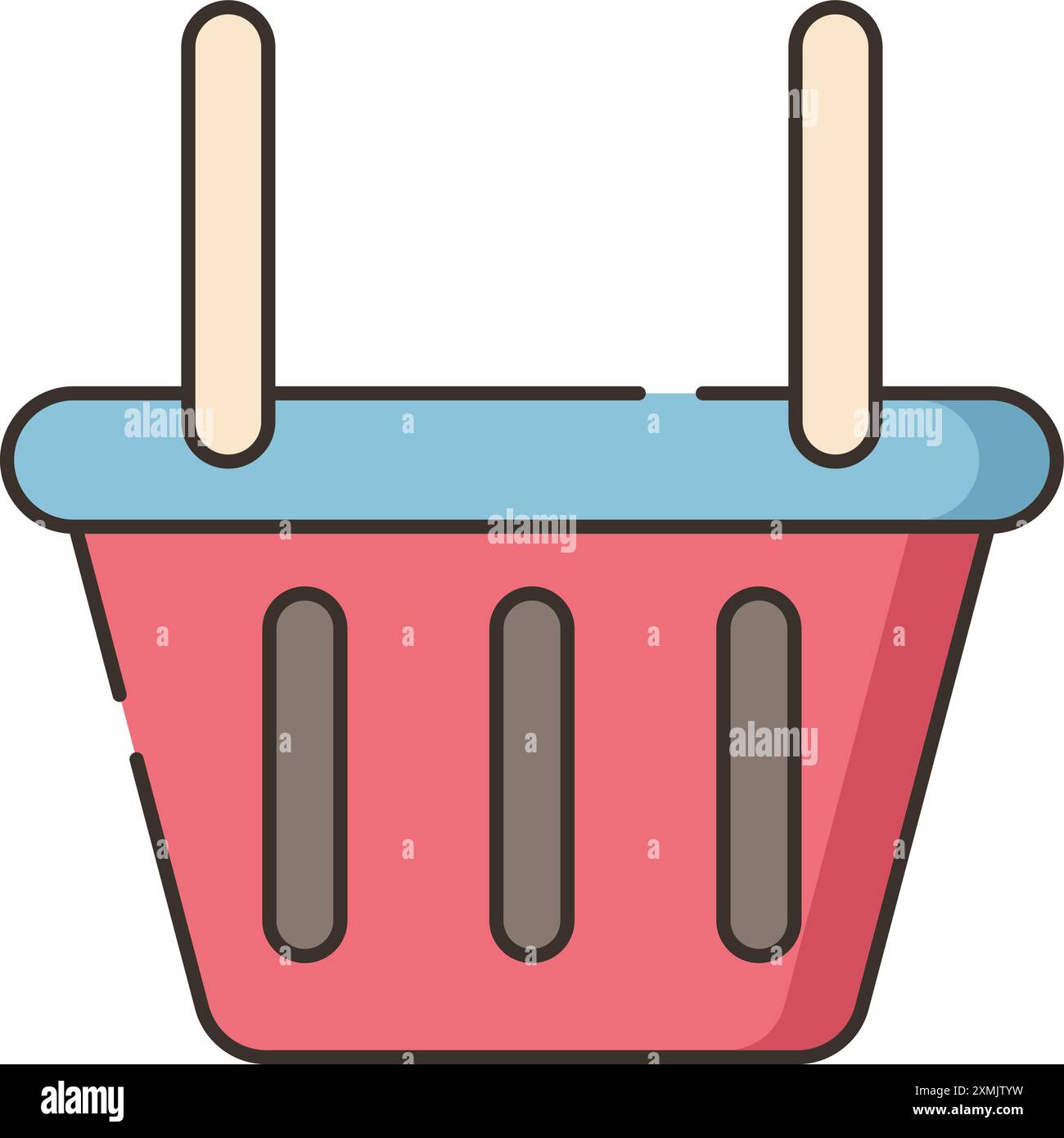 Empty Basket Web Icon Stock Vector