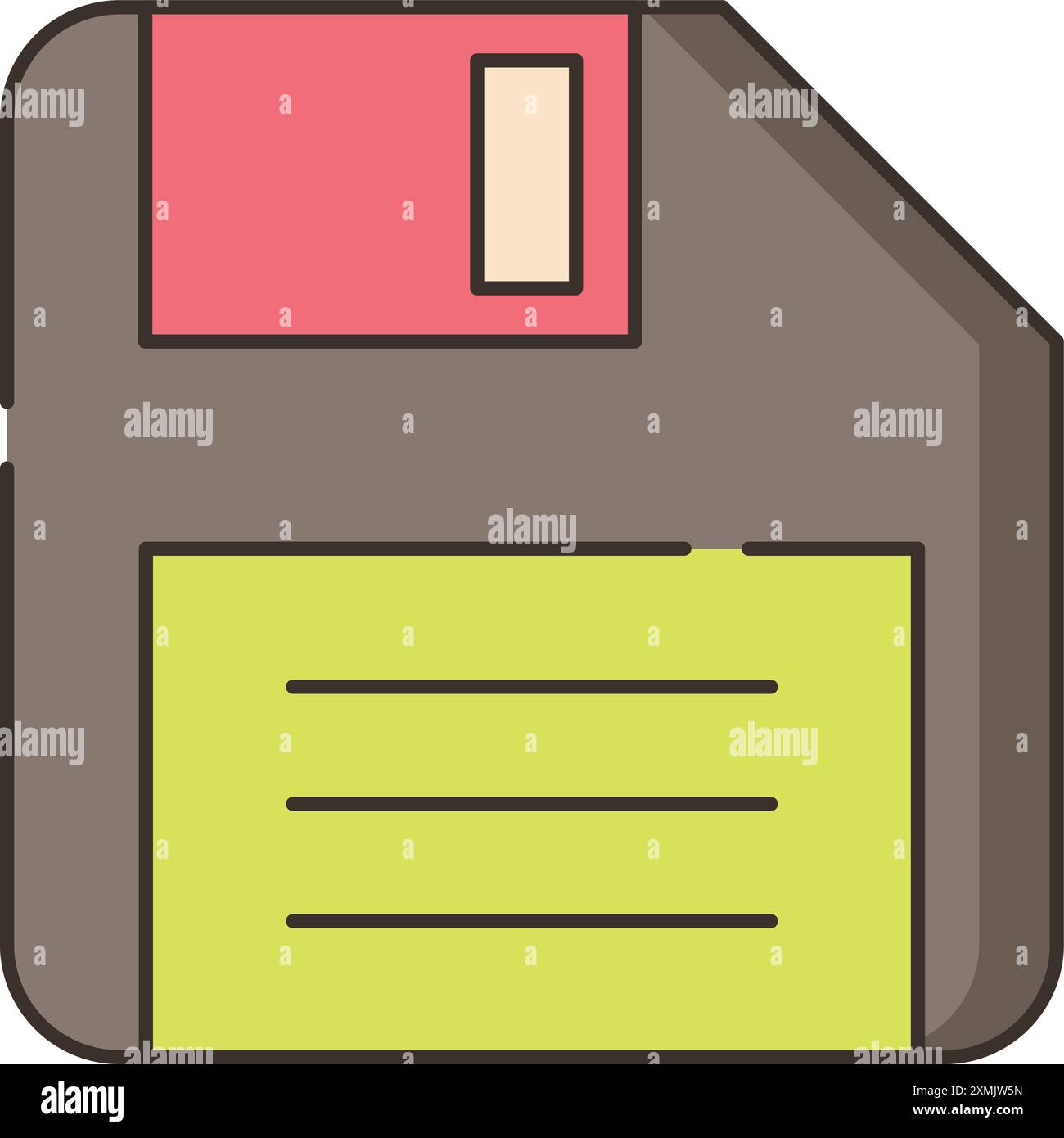 Save File Web Icon Stock Vector