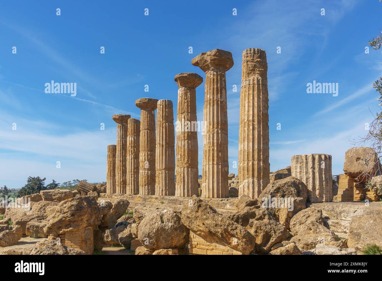 Columns Of The Temple Of Hercules Or Tempio Di Ercole In The Valley Of columns-of-the-temple-of-hercules-or-tempio-di-ercole-in-the-valley-of