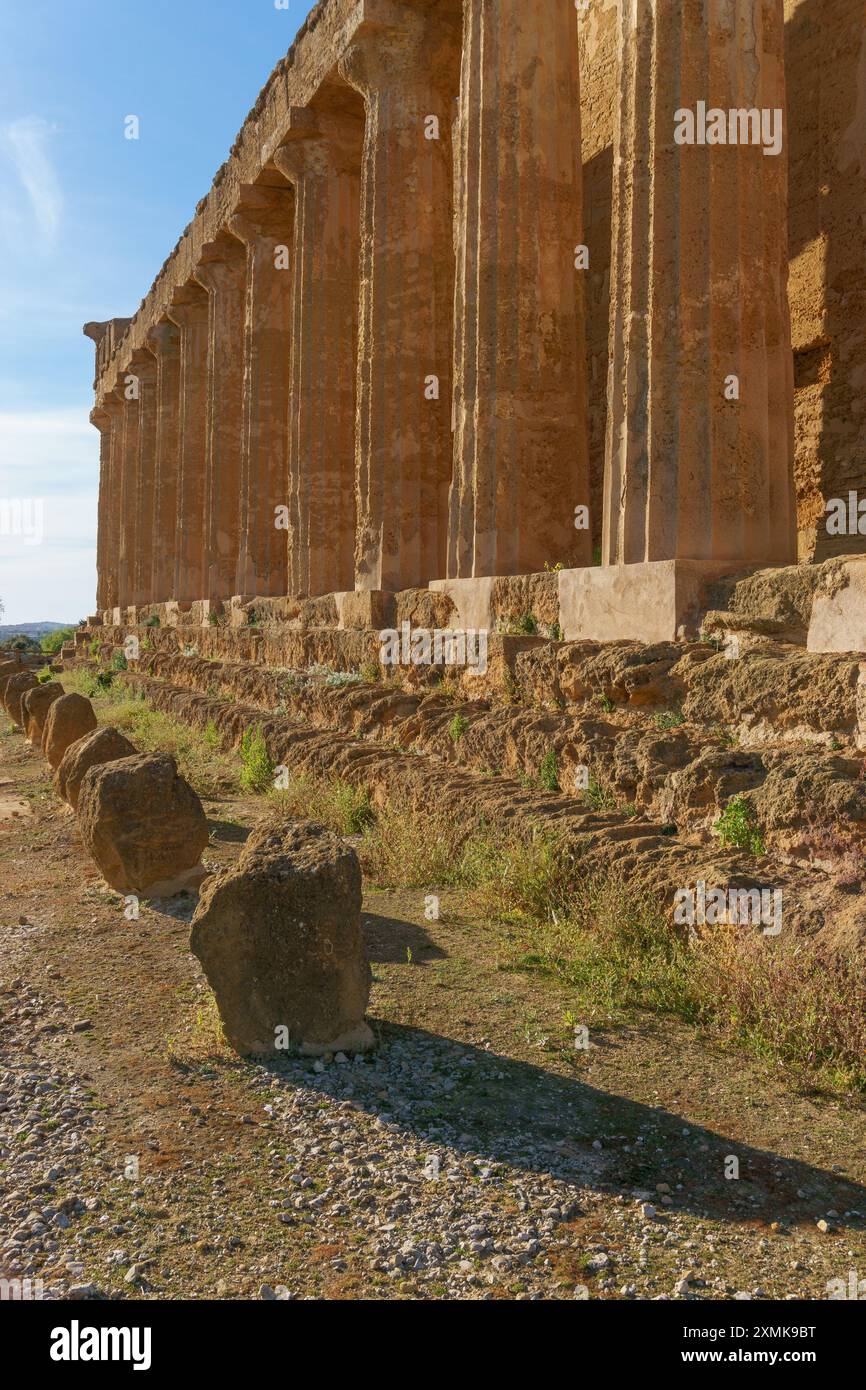 Columns of the Temple of Concordia an ancient Greek Temple in the ...