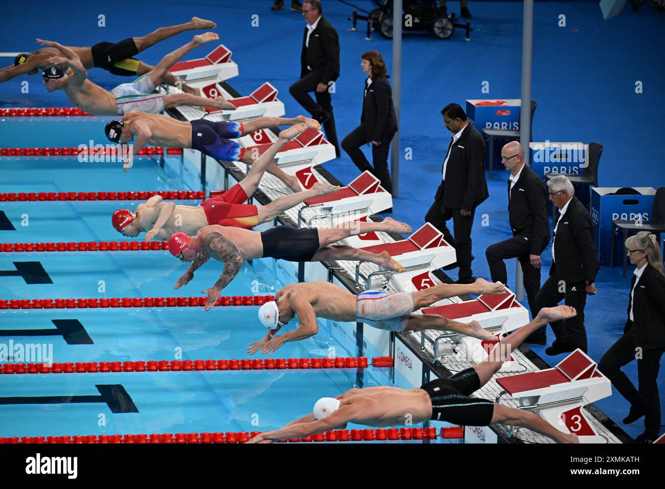 28th July 2024; Paris Olympic Games, Paris, France, Day 3; Swimming finals at La defence Arena