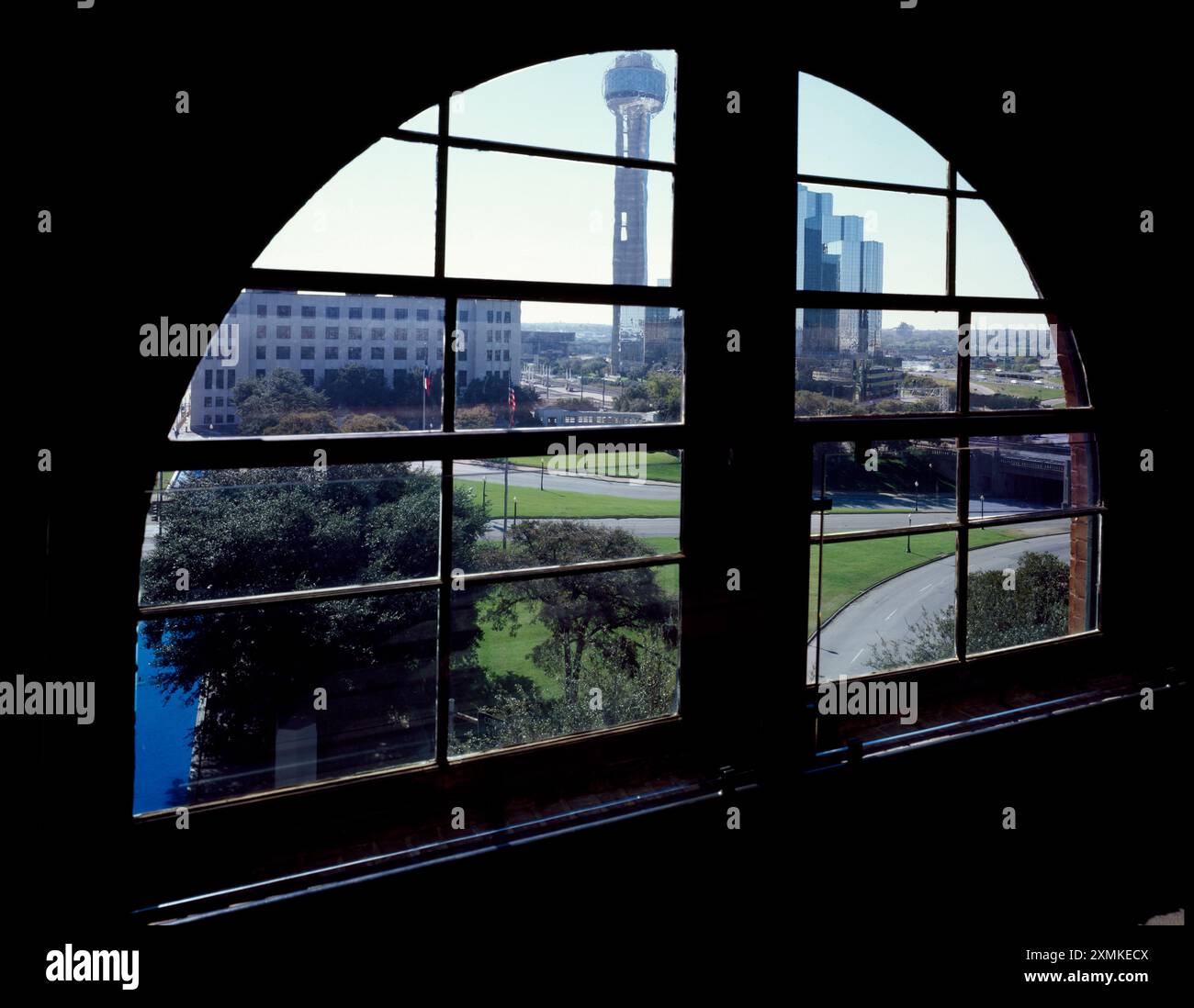 The sixth-floor window of the Texas School Book Depository, from which ...