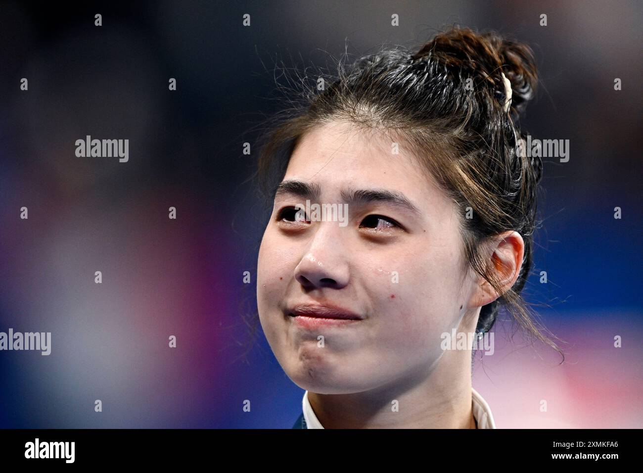 Paris, France. 28th July, 2024. Bronze medalist Zhang Yufei of China ...