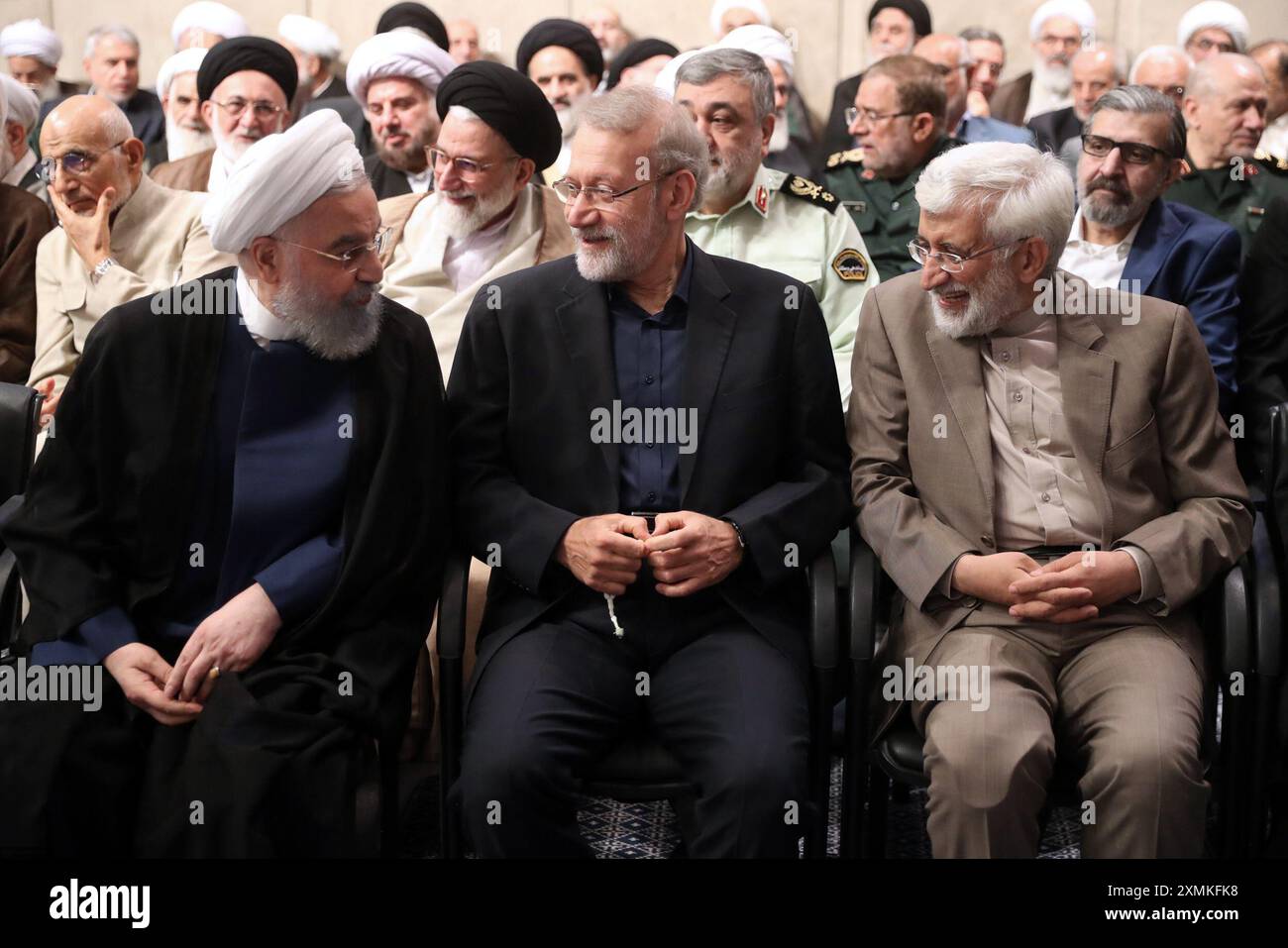 July 28, 2024, Tehran, Iran: Former Iranian president HASSAN ROUHANI (L ...