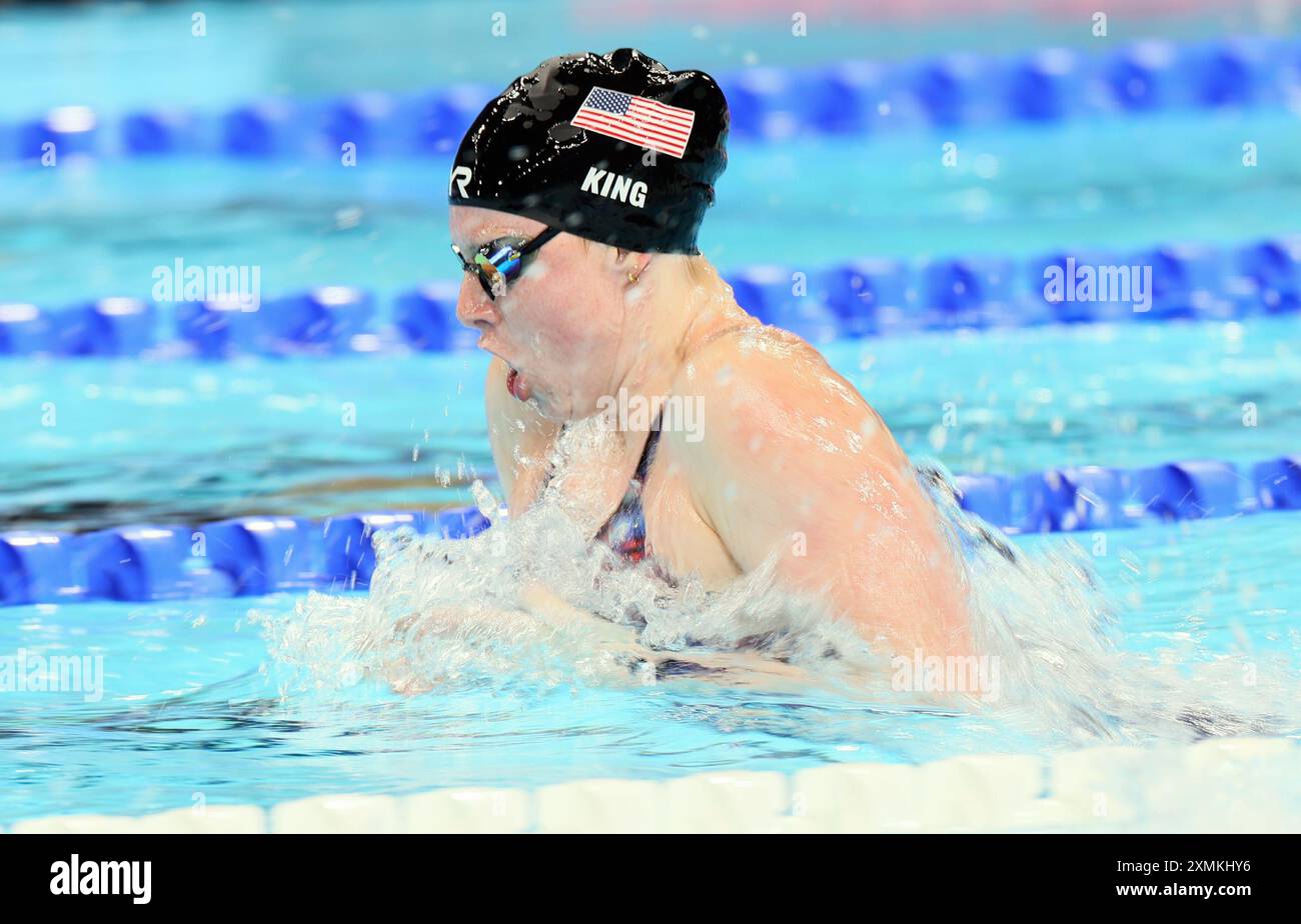 Paris, France. 28th July, 2024. USA Lilly King pictured during women's ...