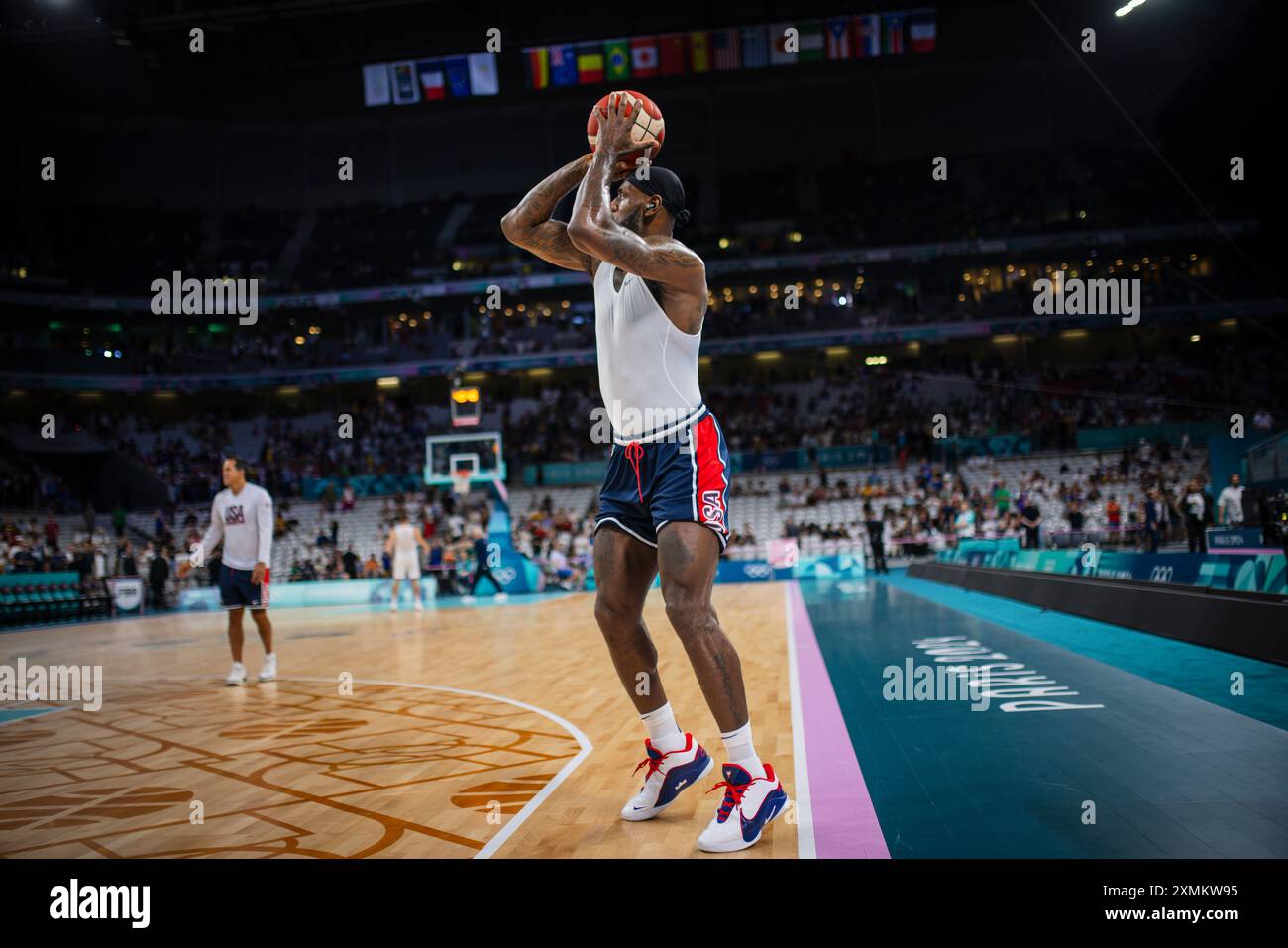 Paris, France. 27th Jul 2024. LeBron James (USA) Paris 2024 Olympic ...