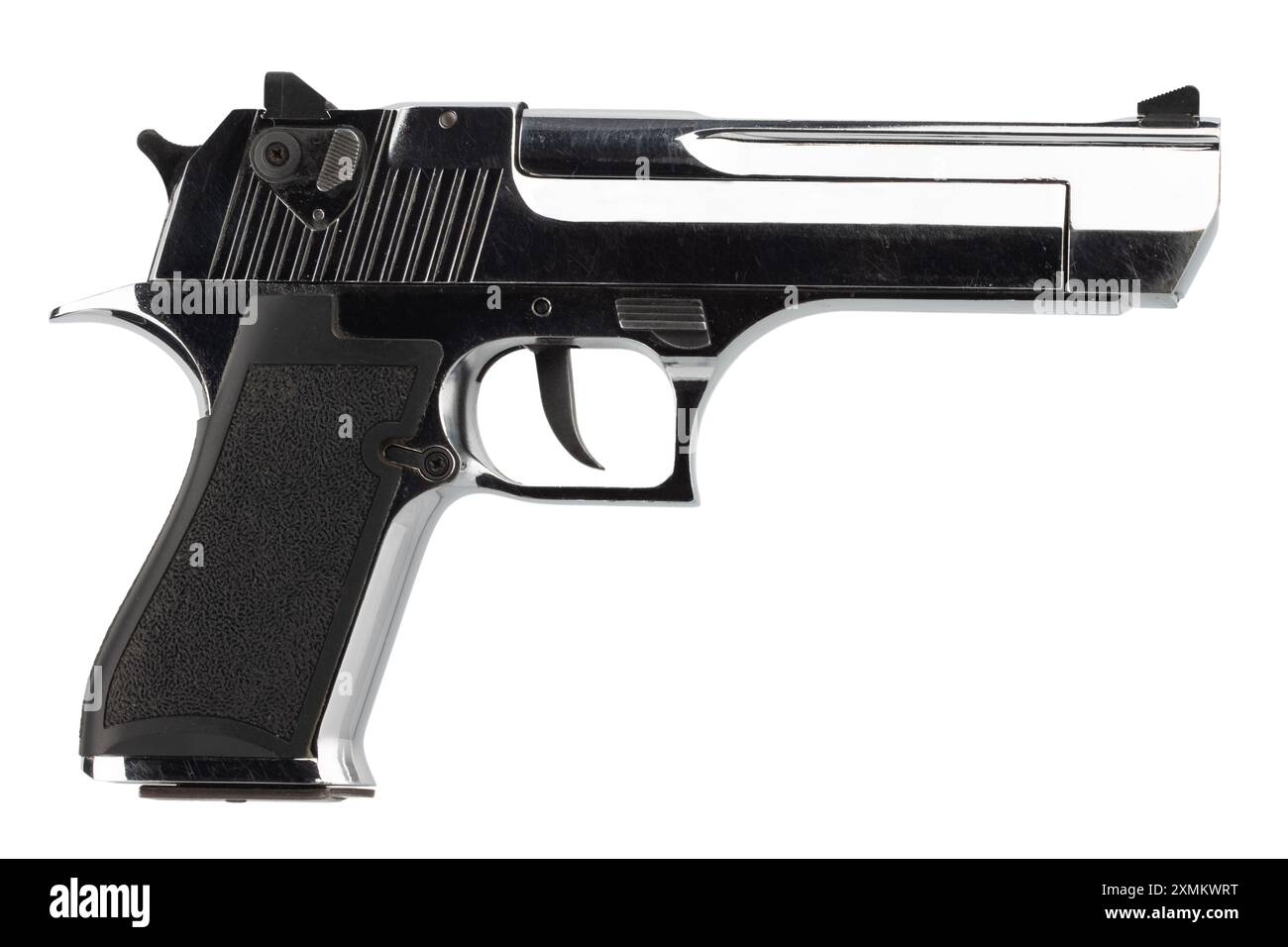 Desert eagle big caliber hand gun isolated on white background Stock