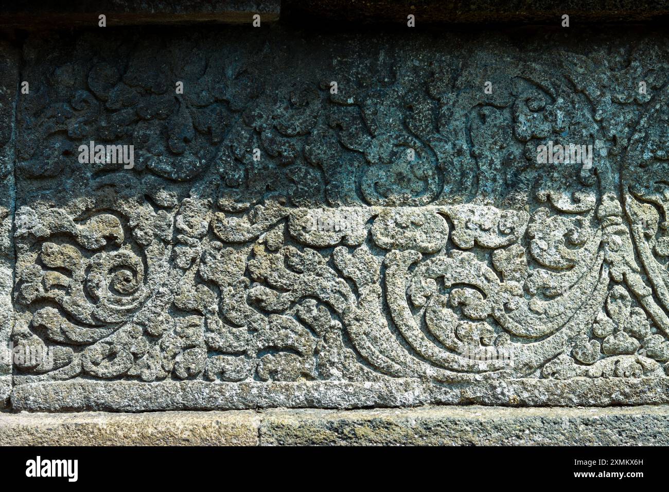 carved inscription located in one of the Plaosan temple buildings Stock ...