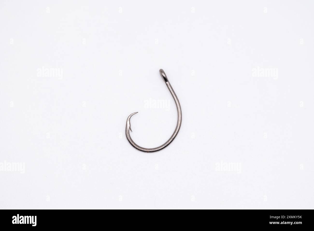 Bass fishing hook on a white background Stock Photo