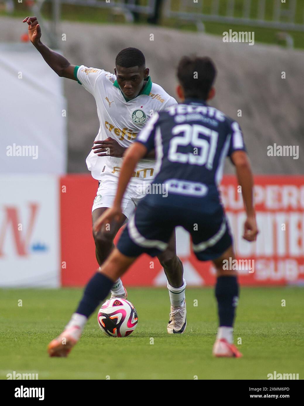 GUADALUPE, MEXICO - JULY 28: #18 Palmeiras, Ramon Riquelme trying to ...