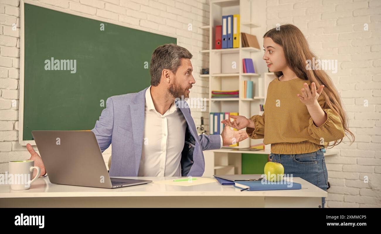Surprised girl tutor in hi-res stock photography and images - Alamy