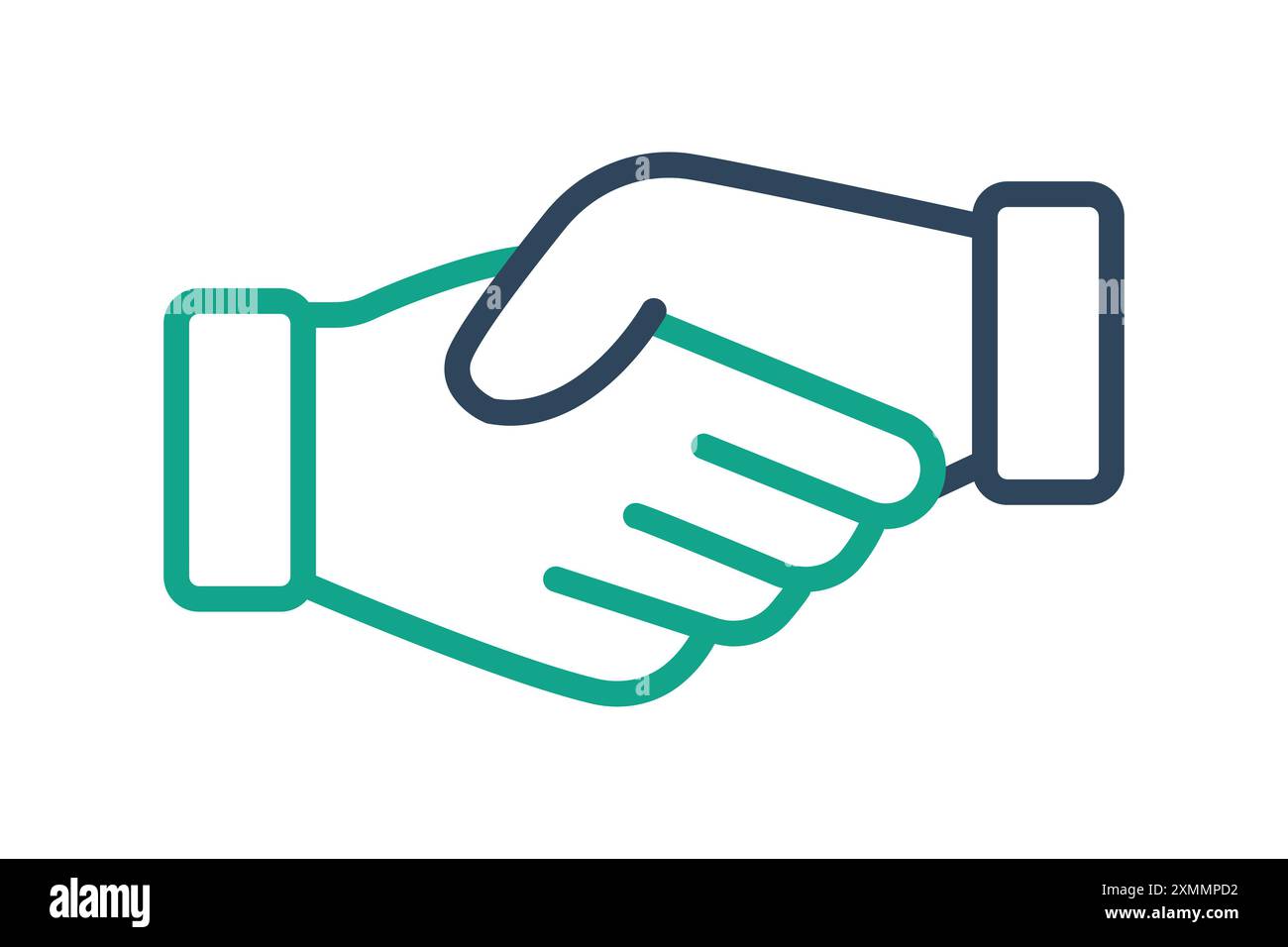 Collaboration icon. handshake icon. icon related to innovation . line icon style. business elements vector illustration Stock Vector