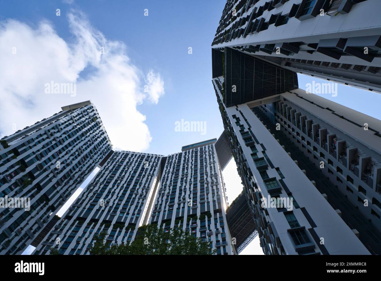 Pinnacle@duxton Rooftop Singapore - 9 Aug 2023: The Pinnacle Duxton, a 50-storey development by ...