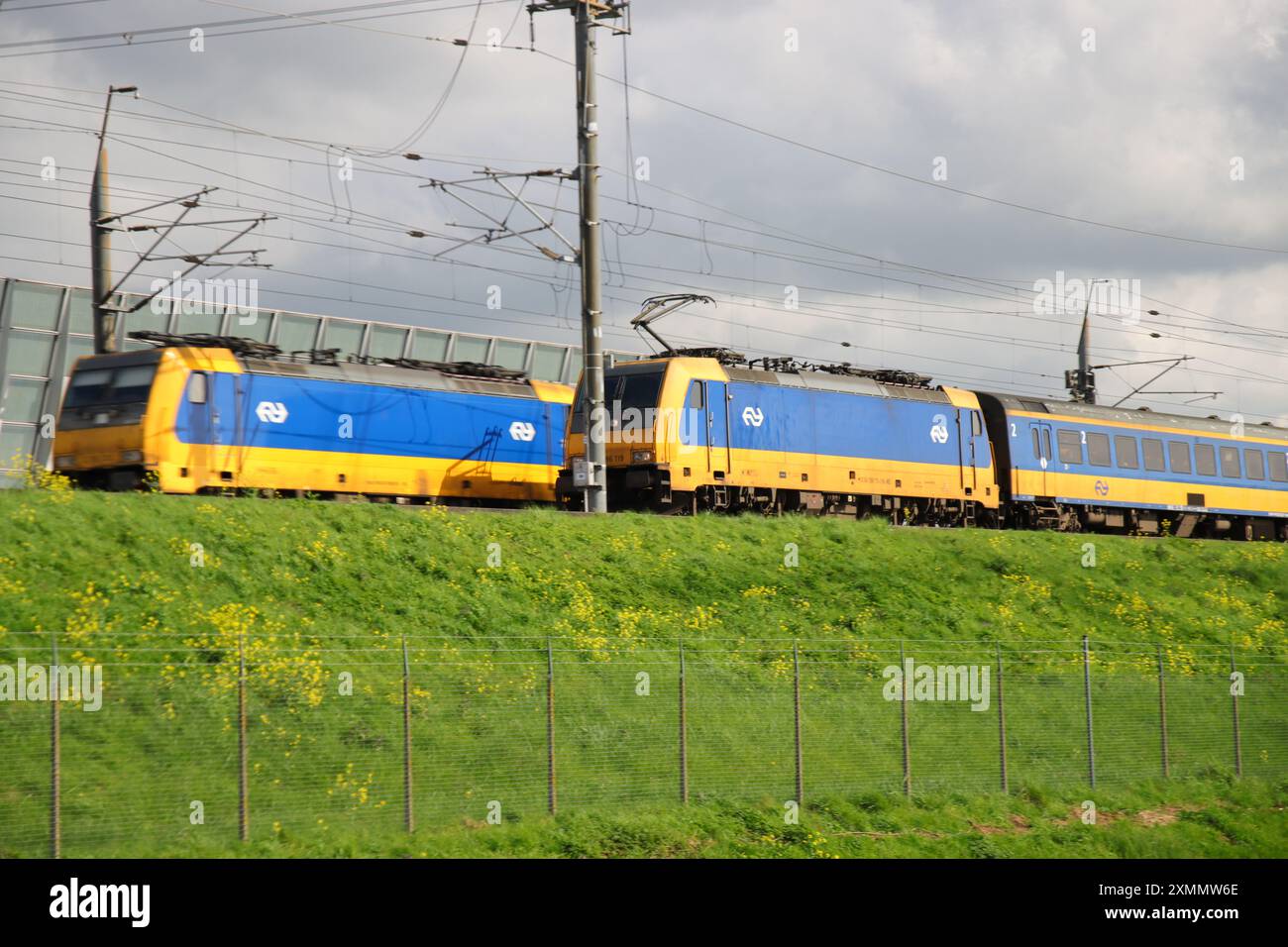 Traxx locomotive with ISR passengers cars in the netherlands almost ...