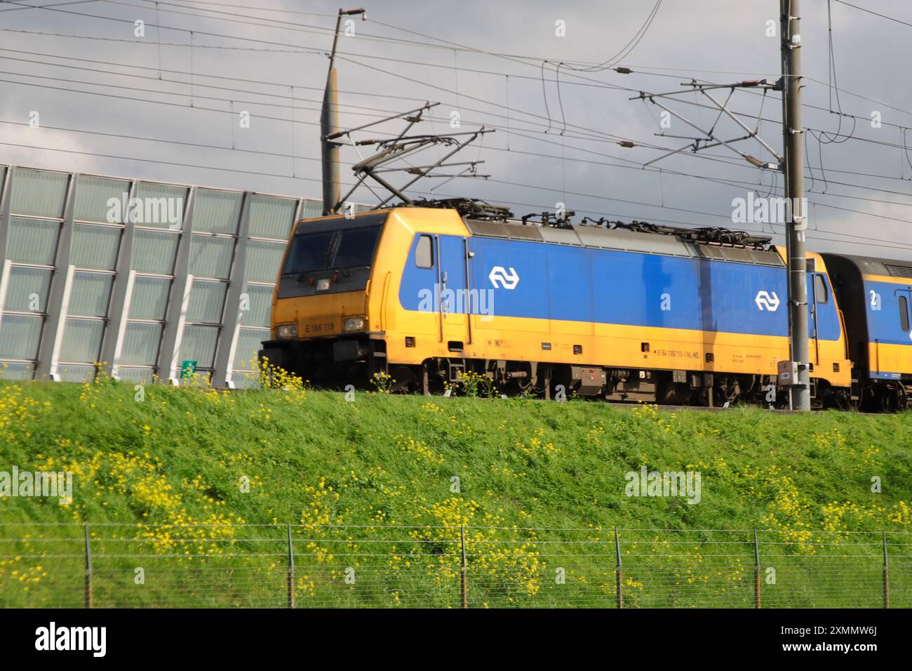 Traxx locomotive with ISR passengers cars in the netherlands almost ...