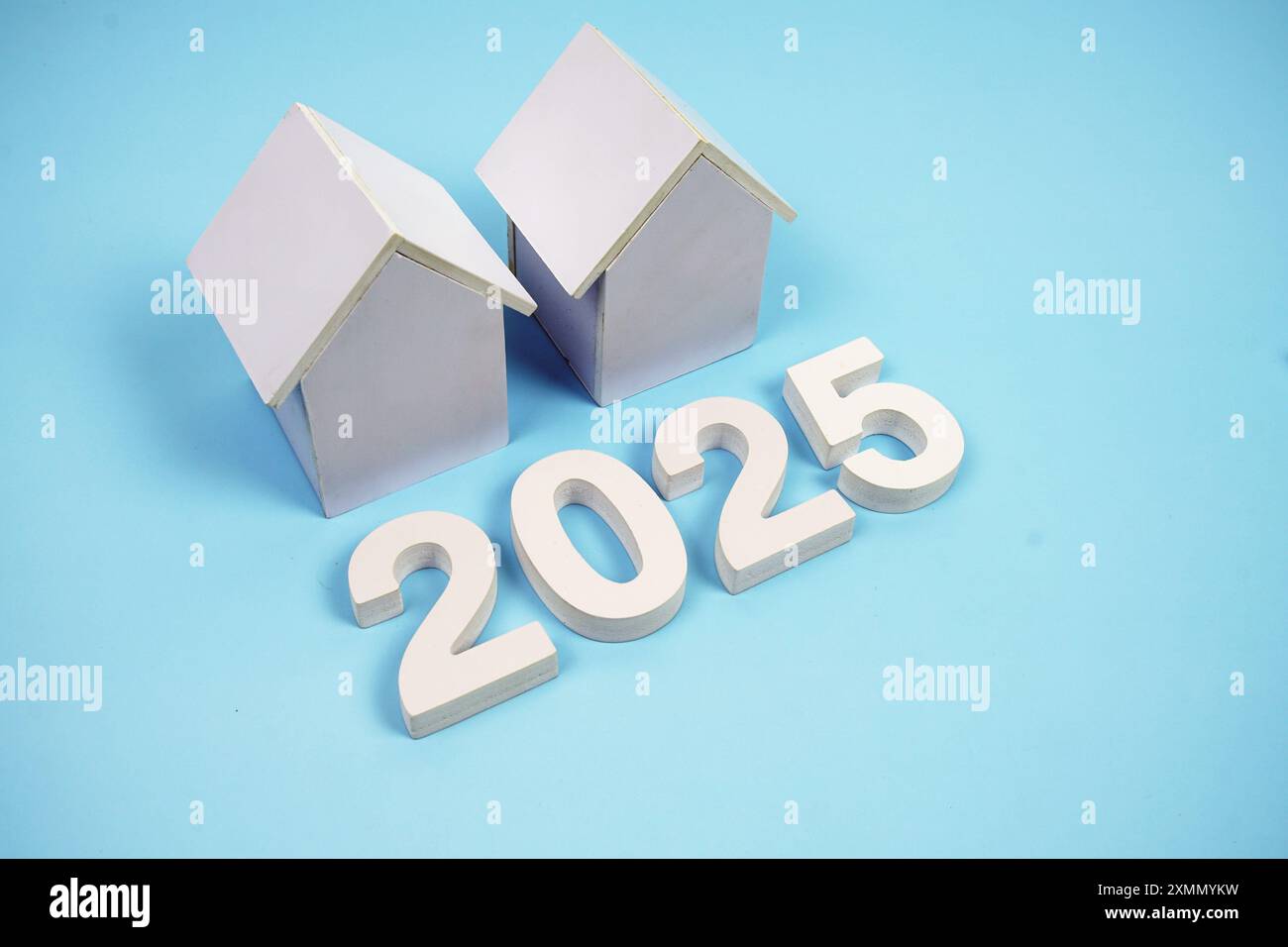 New year 2025 with house model for concept of real estate property ...