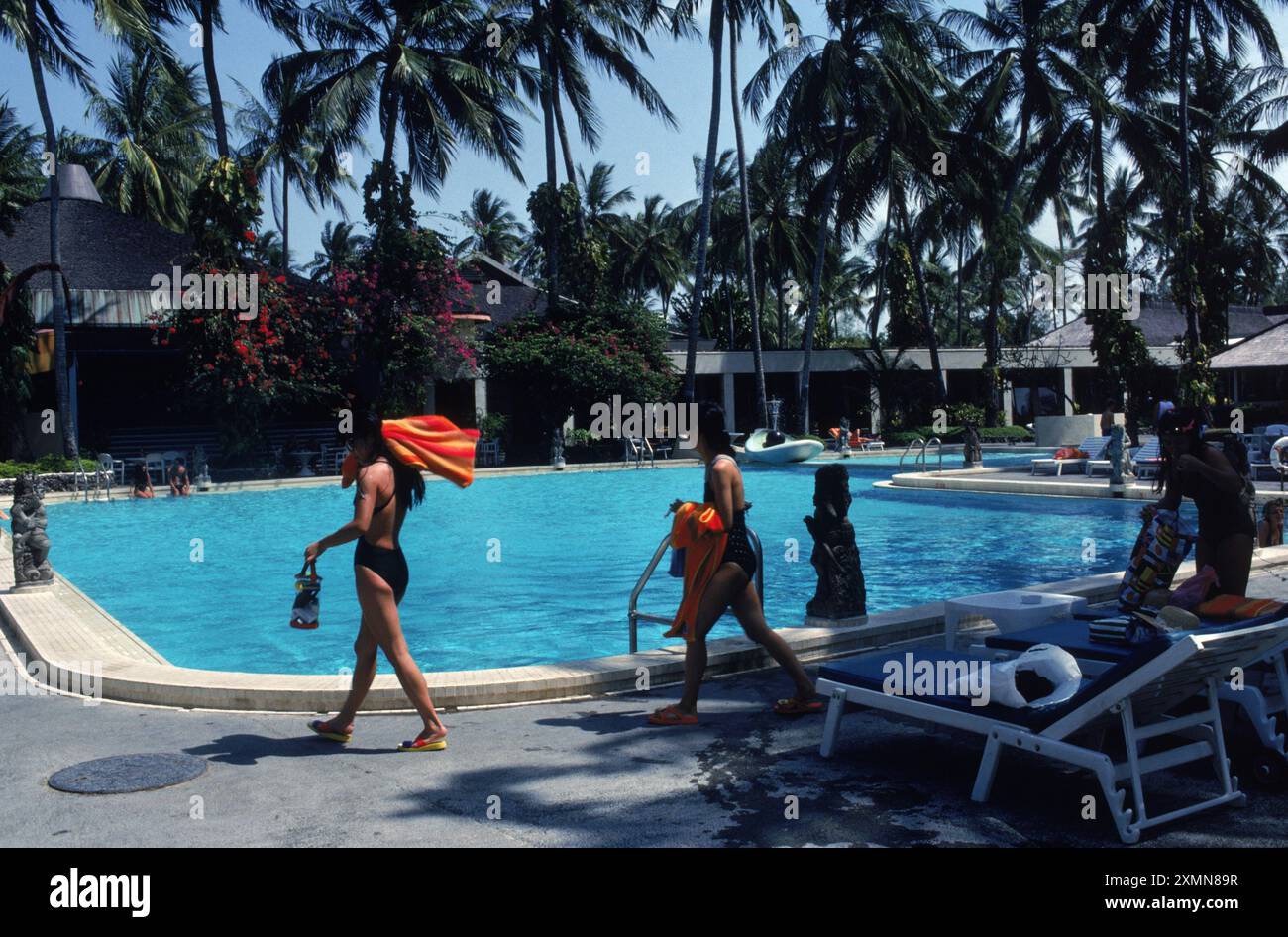 Bali Beach Hotel pool. Stock Photo