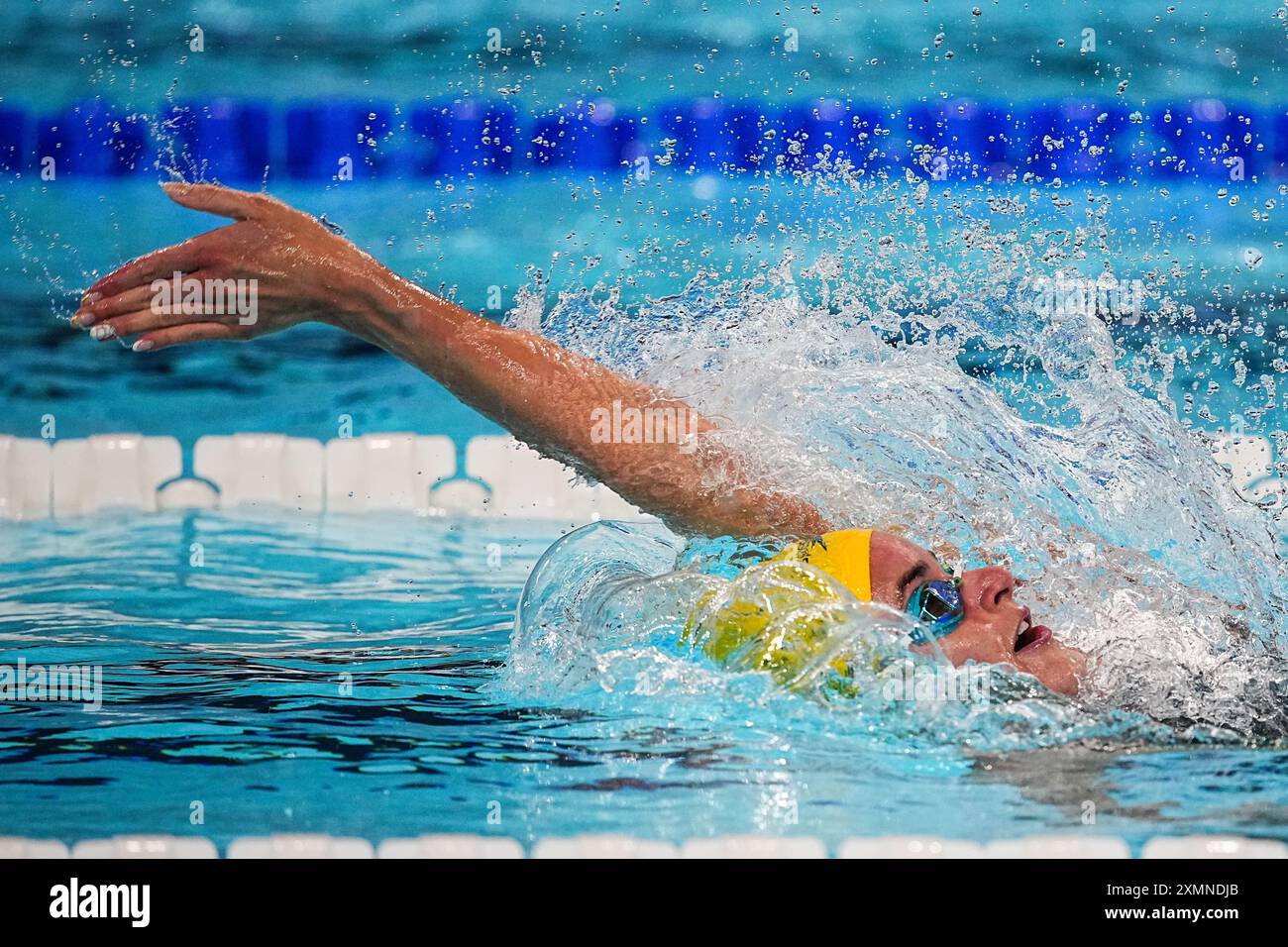 Paris, France. 29th July, 2024. Olympics, Paris 2024, 100 m backstroke, women, heats, Kaylee
