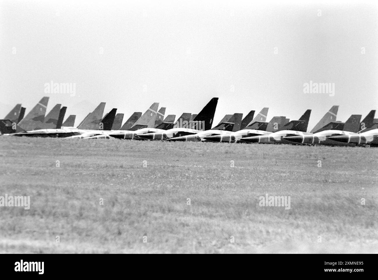 This is Tucson Arizona where the largest plane graveyard in the world stores almost 5,000 excess USA military and government aircraft. Picture by Roger Bamber Stock Photo