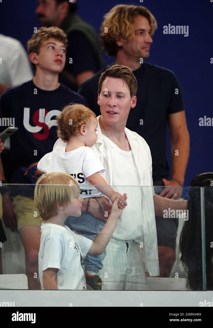 Dustin Lance Black, husband of Great Britain's Tom Daley, during the