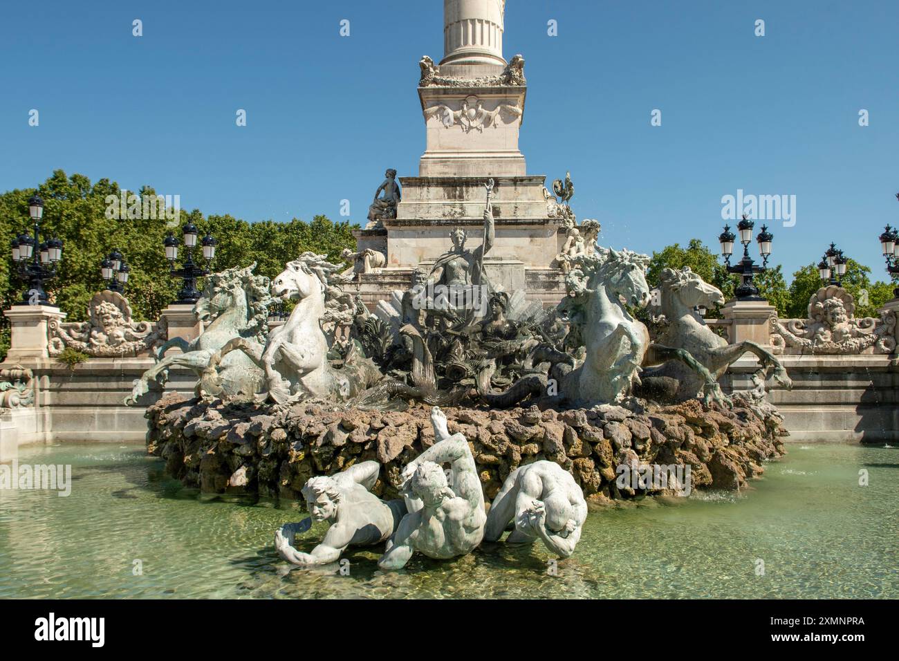 Monument aux Girondins, Bordeaux, Nouvelle Aquitaine, France Stock Photo