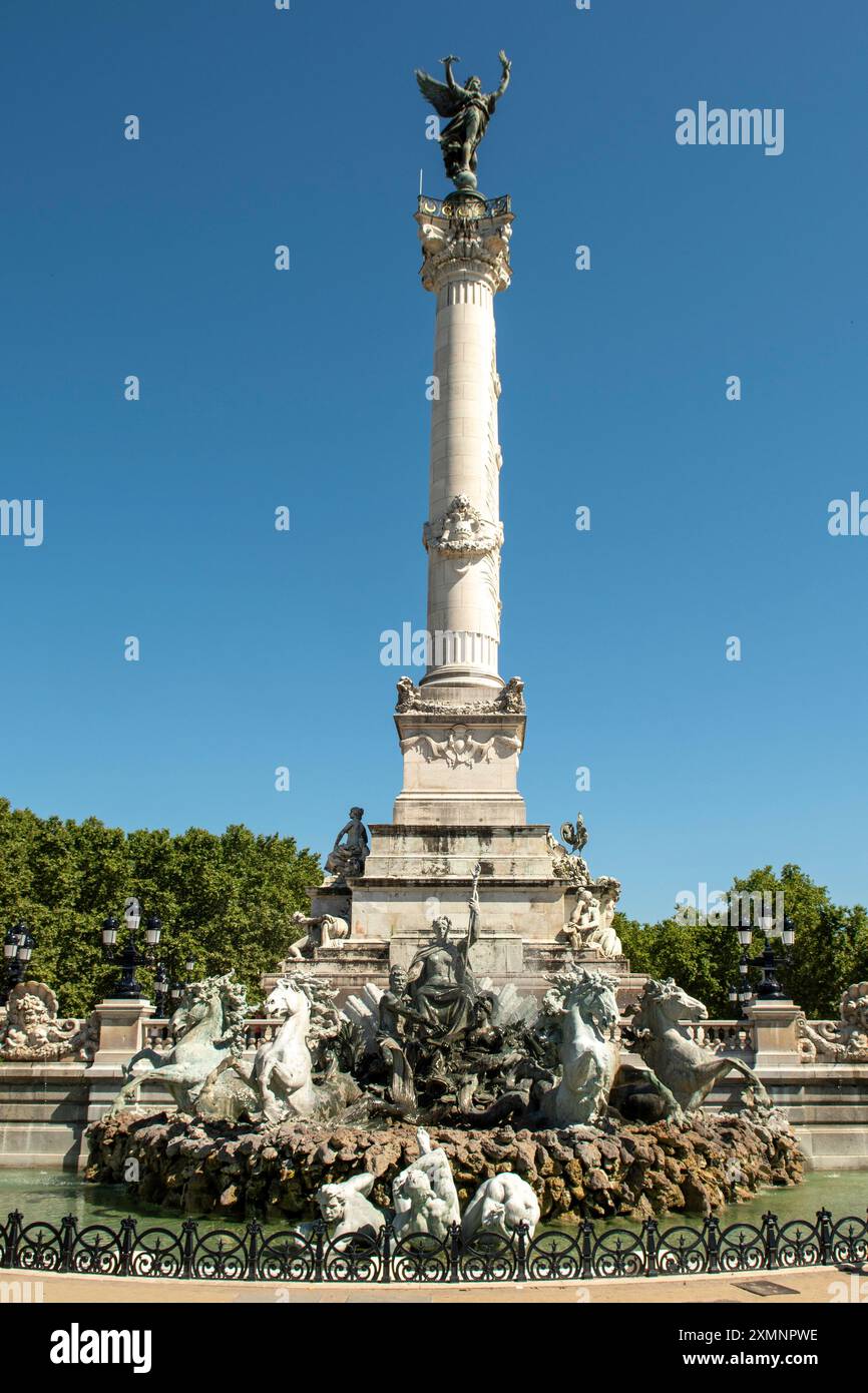 Monument aux Girondins, Bordeaux, Nouvelle Aquitaine, France Stock Photo