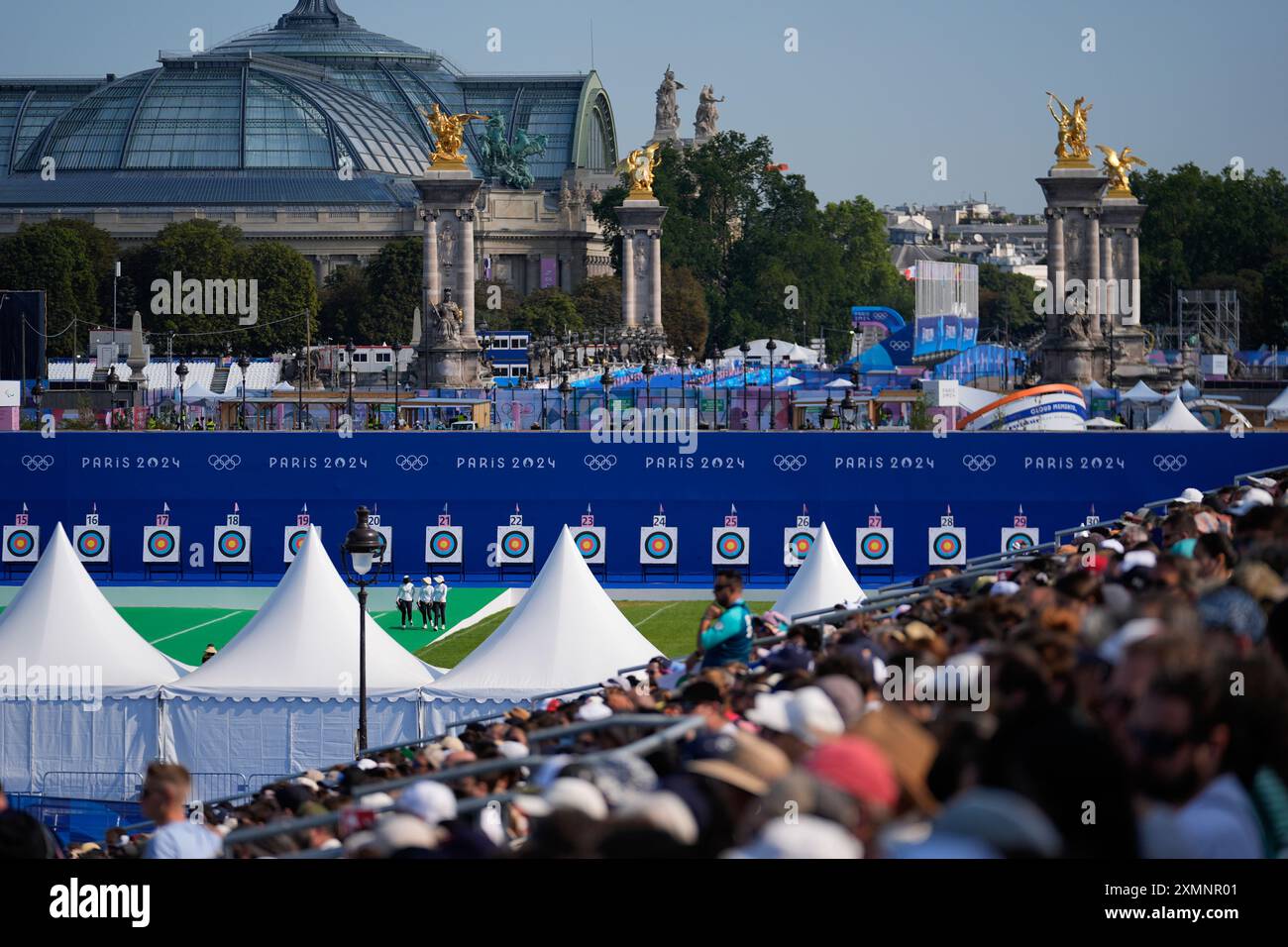 The Grand Palais and Pont Alexandre III are seen in the distance past ...