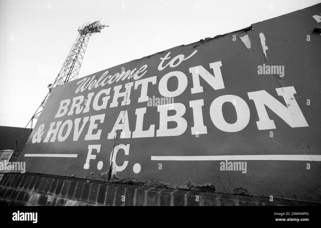 This set of images of the old Goldstone Ground, home of Brighton and Hove Albion FC, were taken in 1995 as the club's directors decided to sell the ground after a couple of disasterous seasons.It was eventually sold to property developers in 1997 and the club was homeless until it moved to its present ground in Falmer in 2011.  28 December 1995 Picture by Roger Bamber Stock Photo