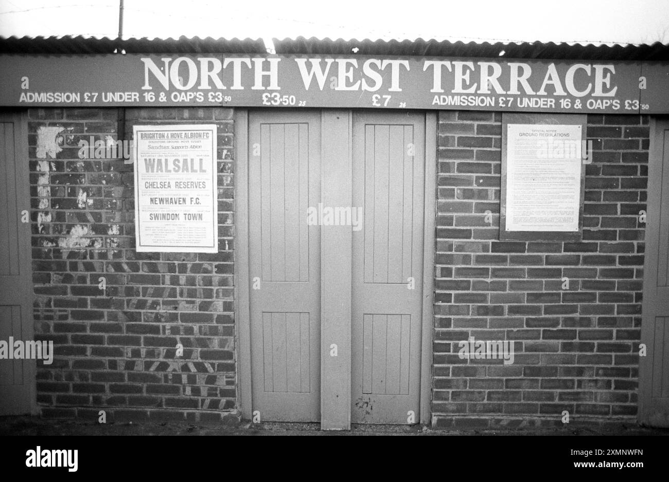 This set of images of the old Goldstone Ground, home of Brighton and Hove Albion FC, were taken in 1995 as the club's directors decided to sell the ground after a couple of disasterous seasons.It was eventually sold to property developers in 1997 and the club was homeless until it moved to its present ground in Falmer in 2011.  28 December 1995 Picture by Roger Bamber Stock Photo