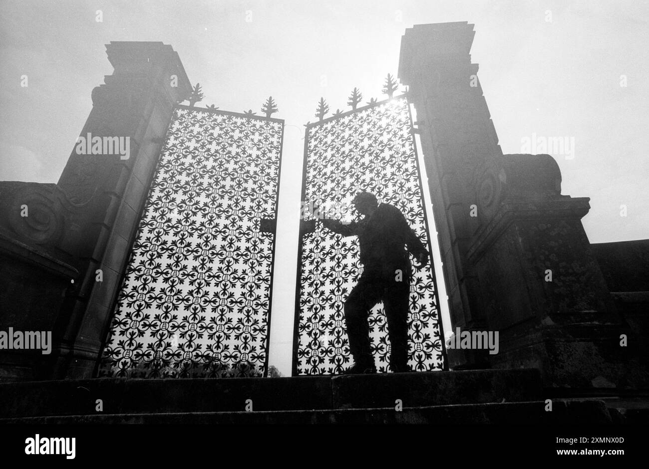 Wrought gates Black and White Stock Photos & Images - Alamy