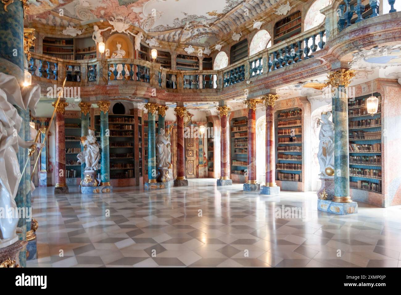 WIBLINGEN, GERMANY - JULY 28, 2024 : Rococo and baroque decors of the ...