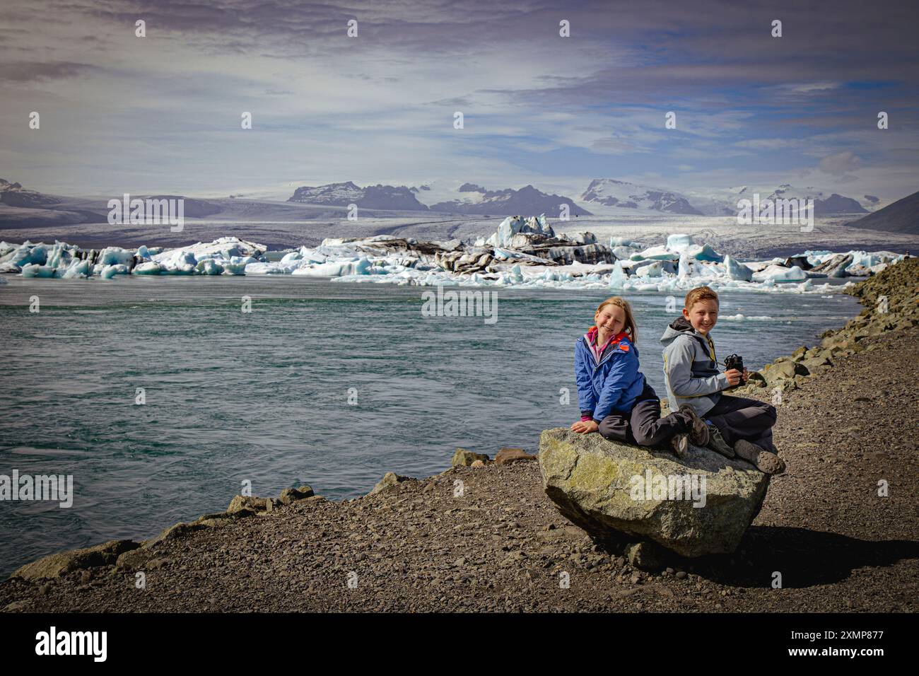 Children the blue lagoon iceland hi-res stock photography and images ...